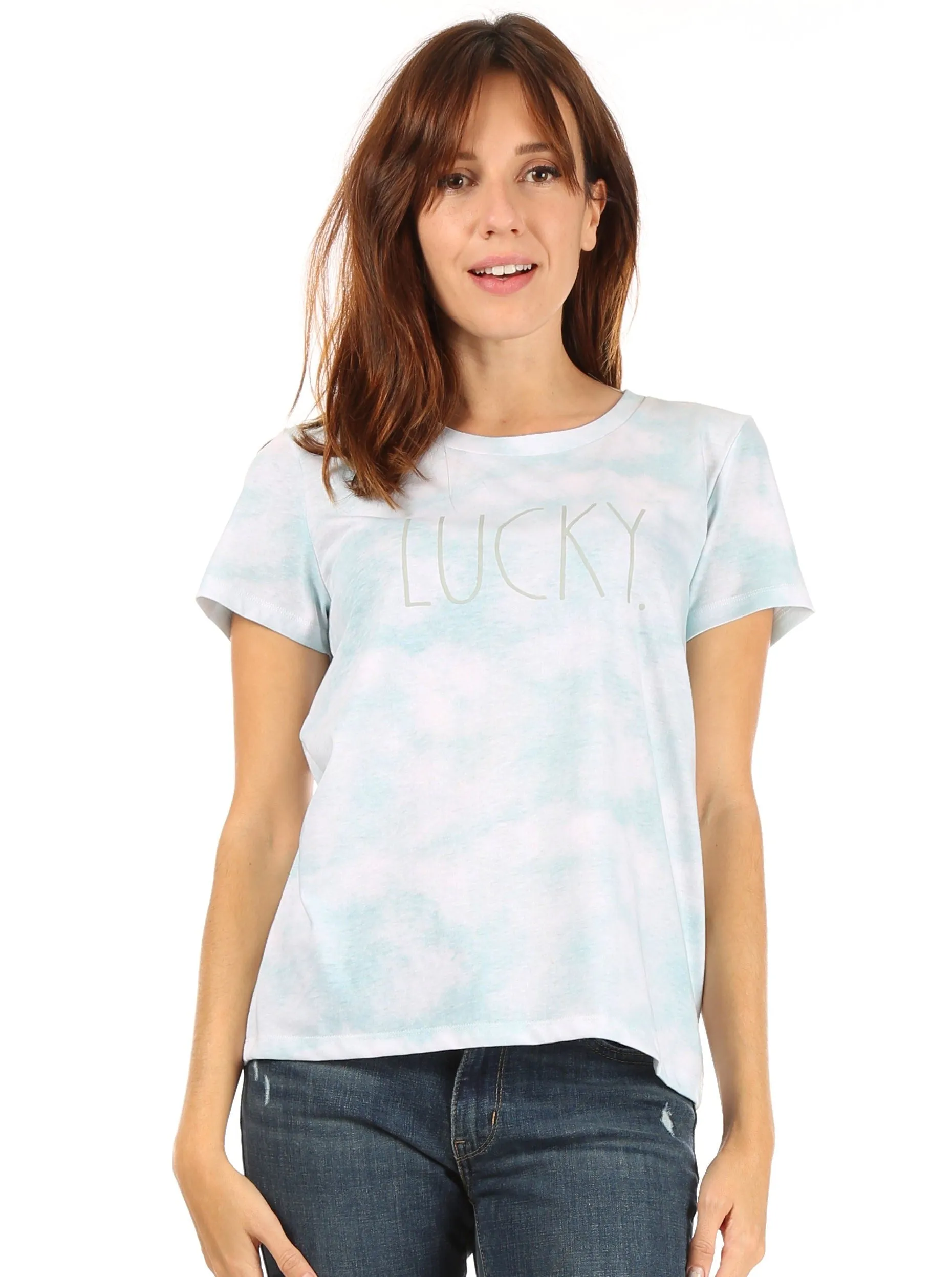 Women's "LUCKY" Short Sleeve Icon T-Shirt sold by Rae Dunn