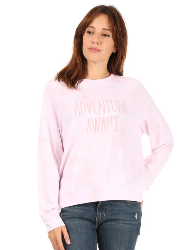 Women's "ADVENTURE AWAITS" Gallery Sweatshirt sold by Rae Dunn