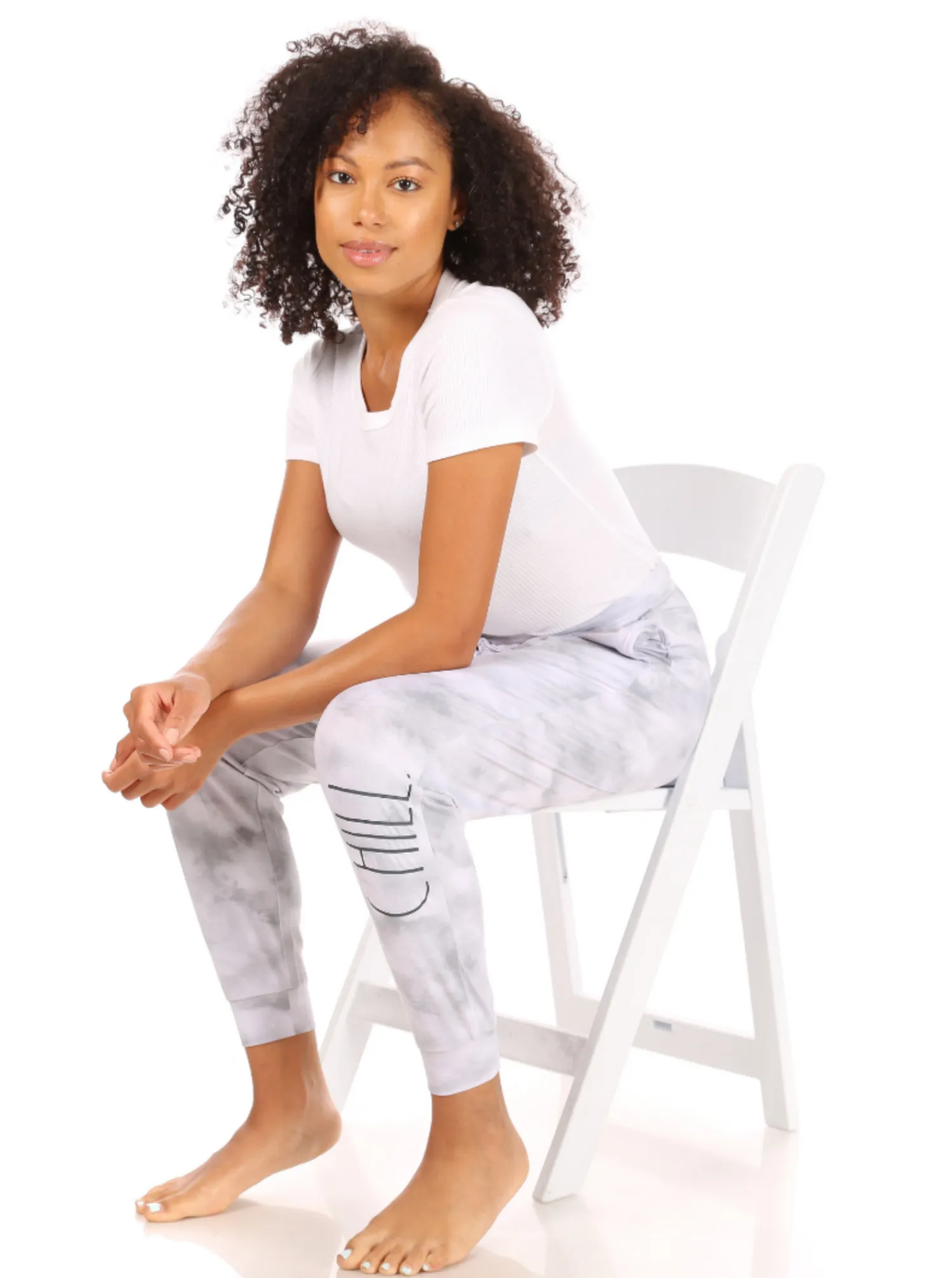 Women's "CHILL" Drawstring Pajama Joggers sold by Rae Dunn product image thumbnail 3