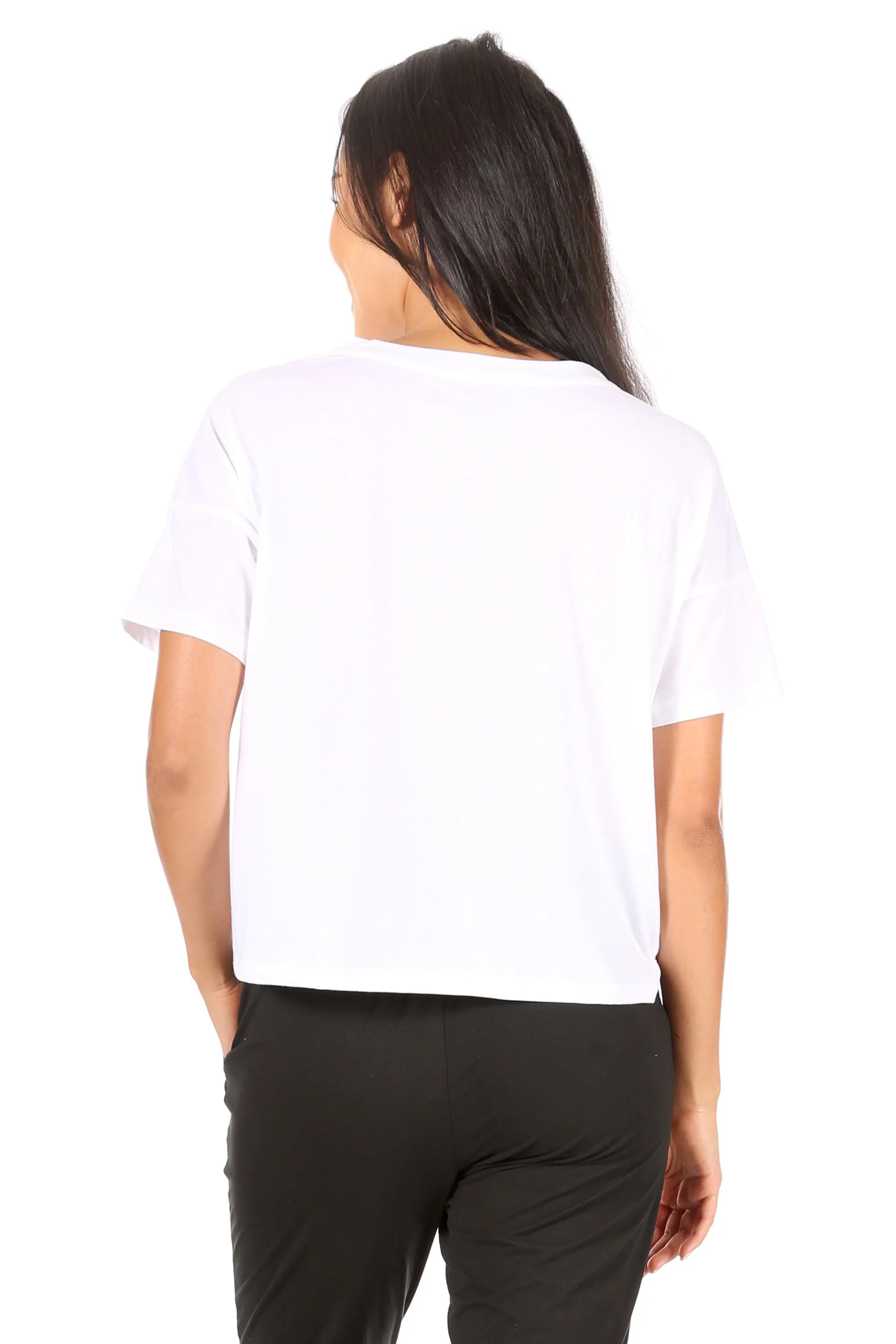Women's "#1 MOM" Short Sleeve Boxy T-Shirt with Pocket sold by Rae Dunn product image thumbnail 5