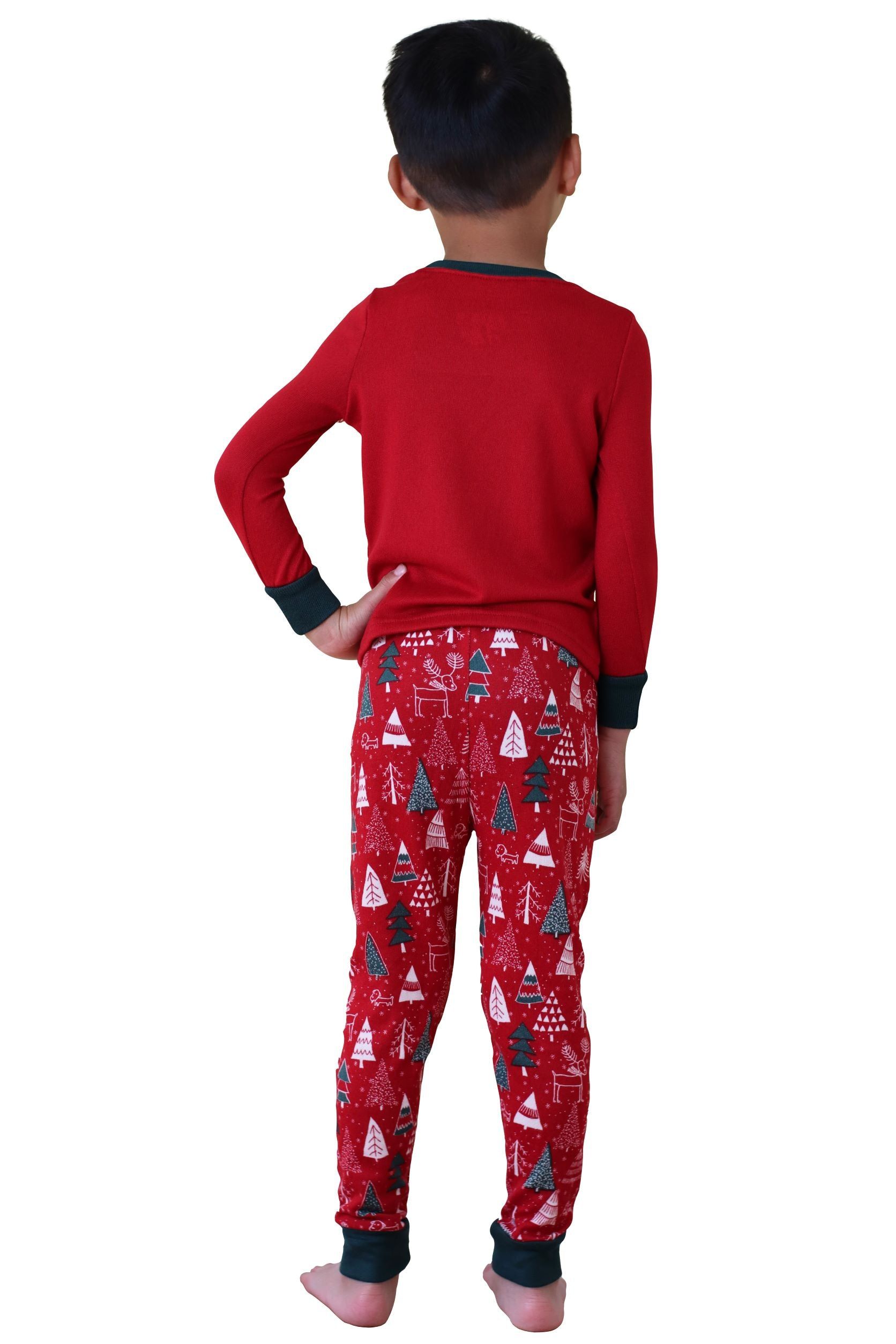 Boys' "SANTA'S HELPER" Long Sleeve Top and Jogger Pajama Set sold by Rae Dunn product image thumbnail 3