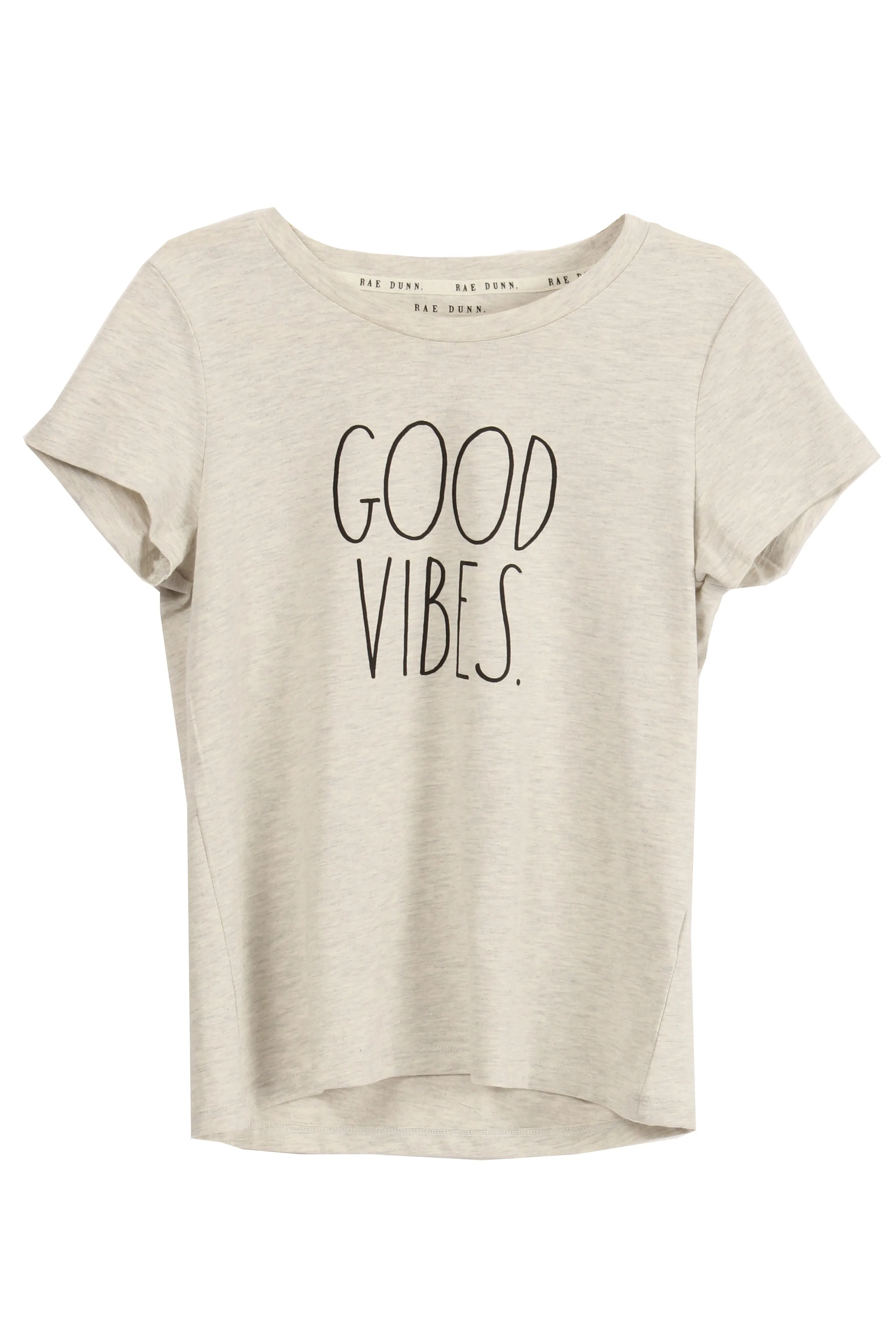 Women's "GOOD VIBES" Short Sleeve Icon T-Shirt sold by Rae Dunn product image thumbnail 5
