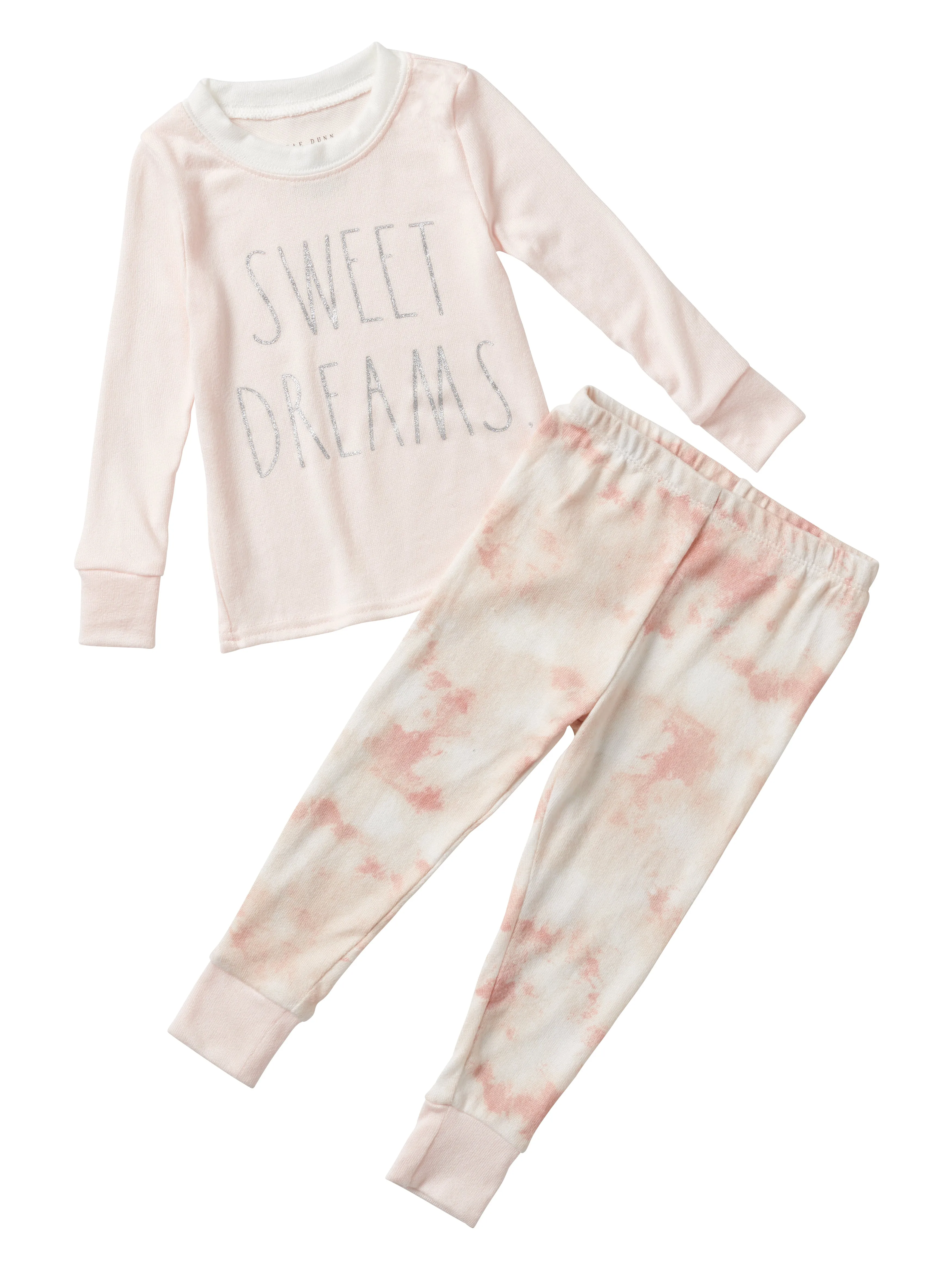 Girls' "SWEET DREAMS" Long Sleeve Top and Jogger Pajama Set sold by Rae Dunn