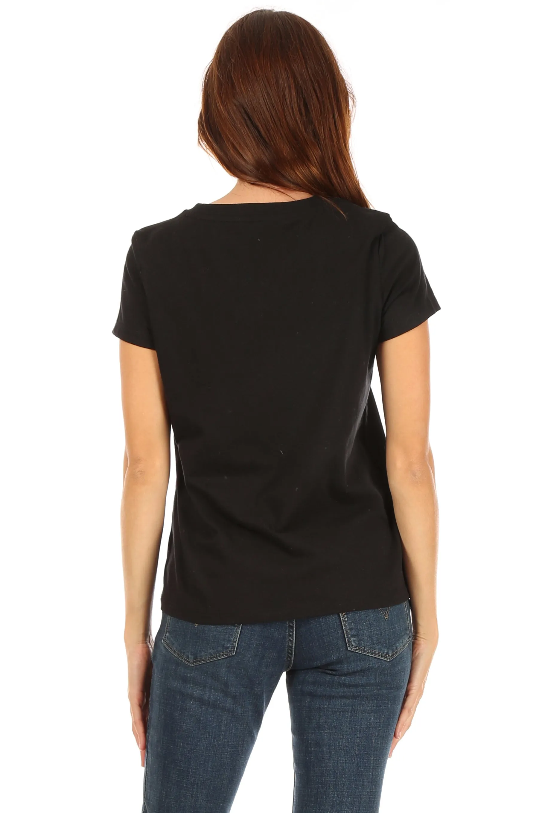 Women's "HAPPY" Short Sleeve Icon T-Shirt sold by Rae Dunn product image thumbnail 5