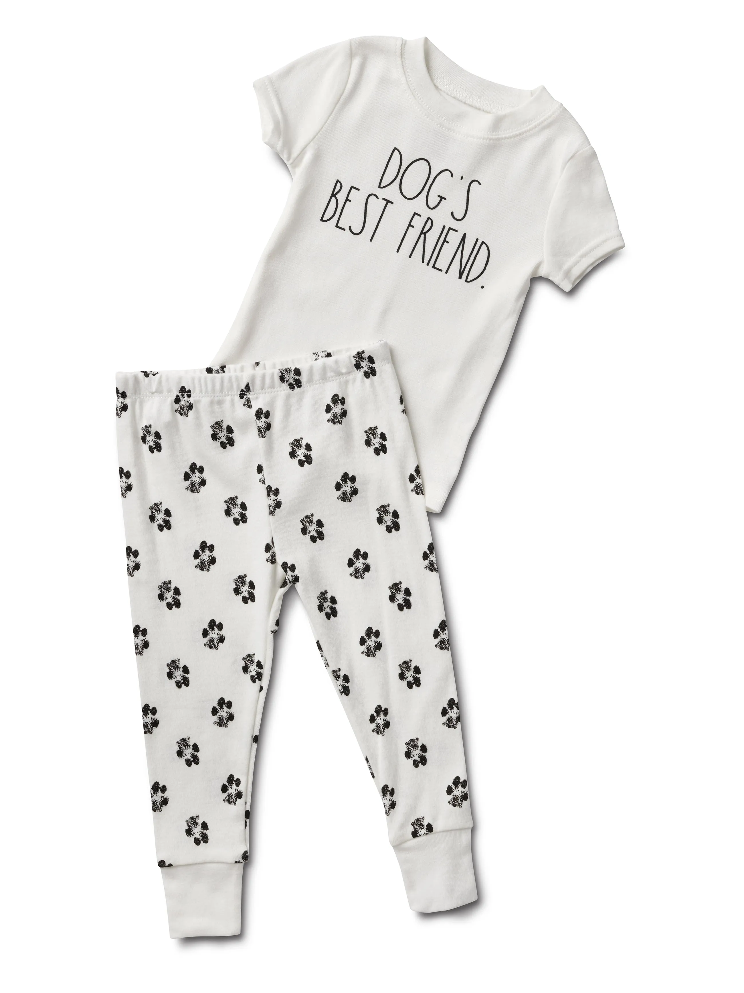 Boy's "DOGS BEST FRIEND" Short Sleeve Tee and Jogger Pajama Set sold by Rae Dunn