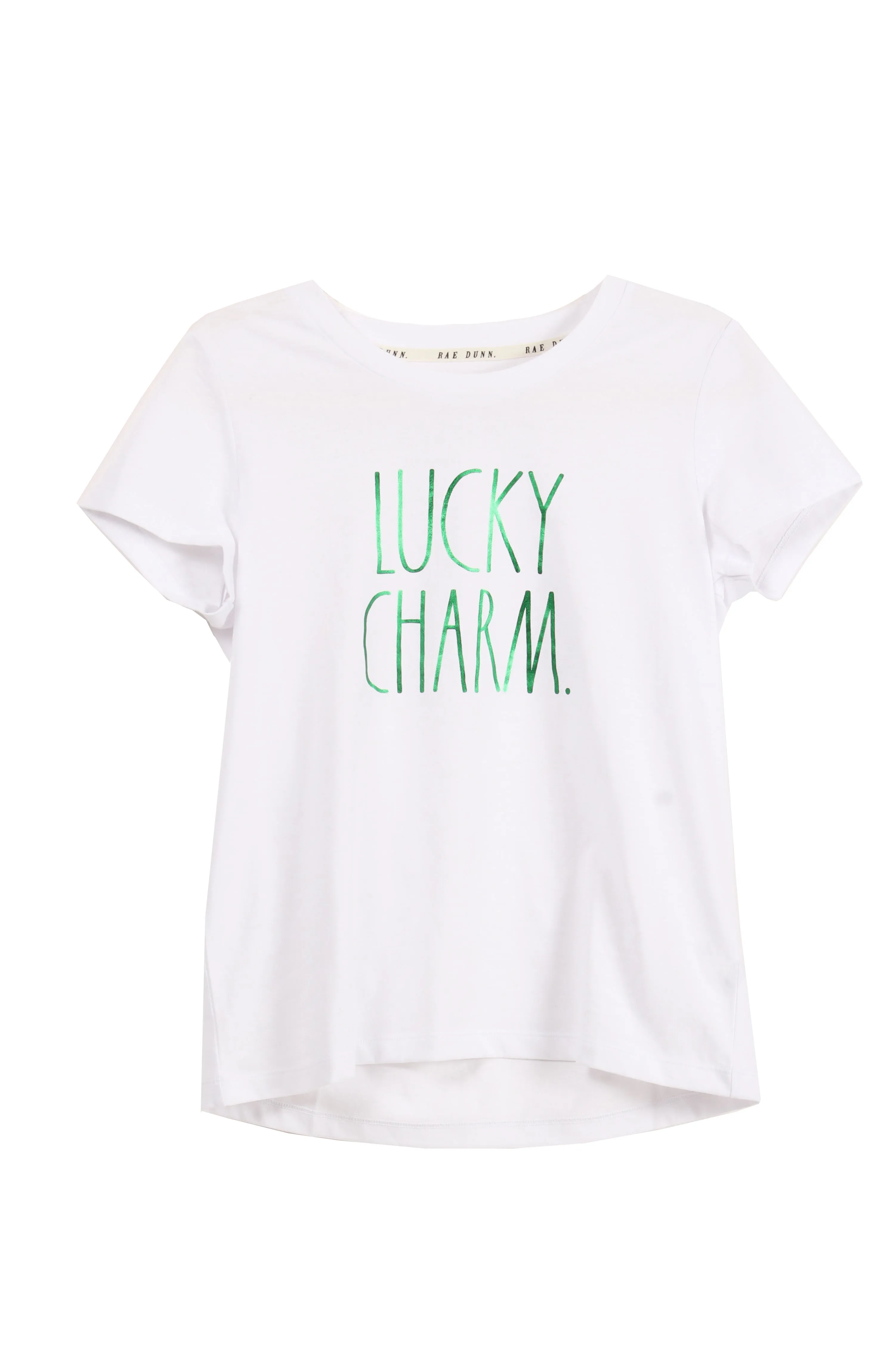 Women's "LUCKY CHARM" Short Sleeve Icon T-Shirt sold by Rae Dunn product image thumbnail 4