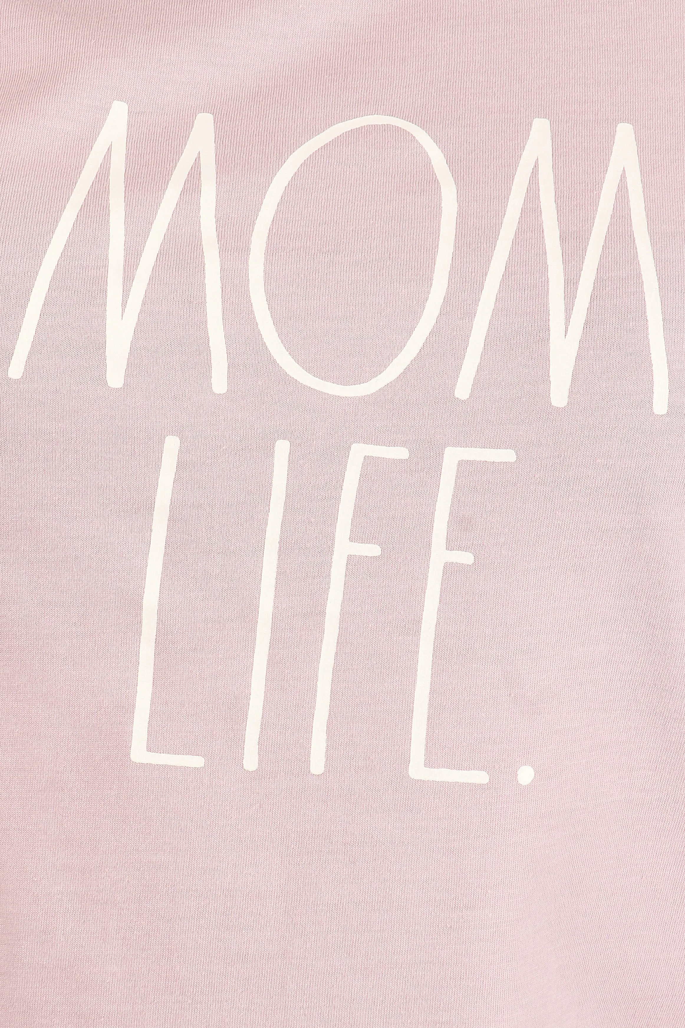 Women's "MOM LIFE" Short Sleeve Shirttail Hem T-Shirt sold by Rae Dunn product image thumbnail 3