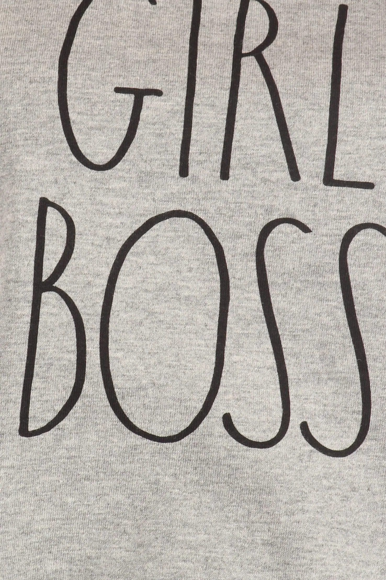 RAE DUNN Women's Short Sleeve Icon T-Shirt, Light Gray "GIRL BOSS", S sold by Rae Dunn product image thumbnail 4