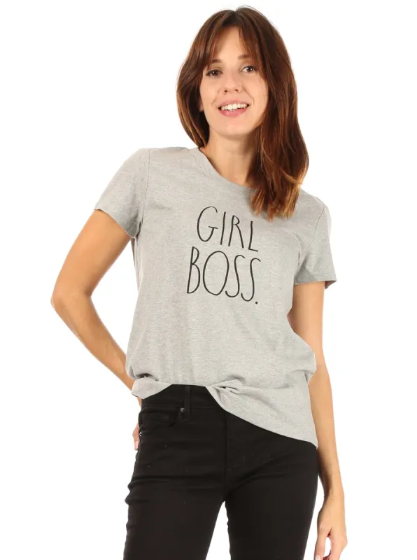 Women's "GIRL BOSS" Short Sleeve Icon T-Shirt sold by Rae Dunn
