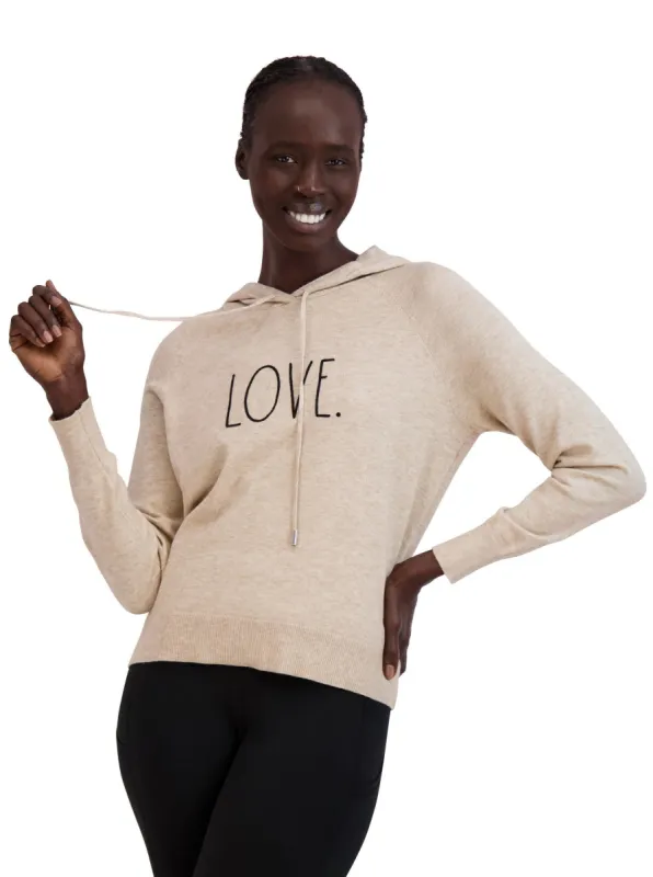 Women's "LOVE" Knit Pullover Hoodie sold by Rae Dunn