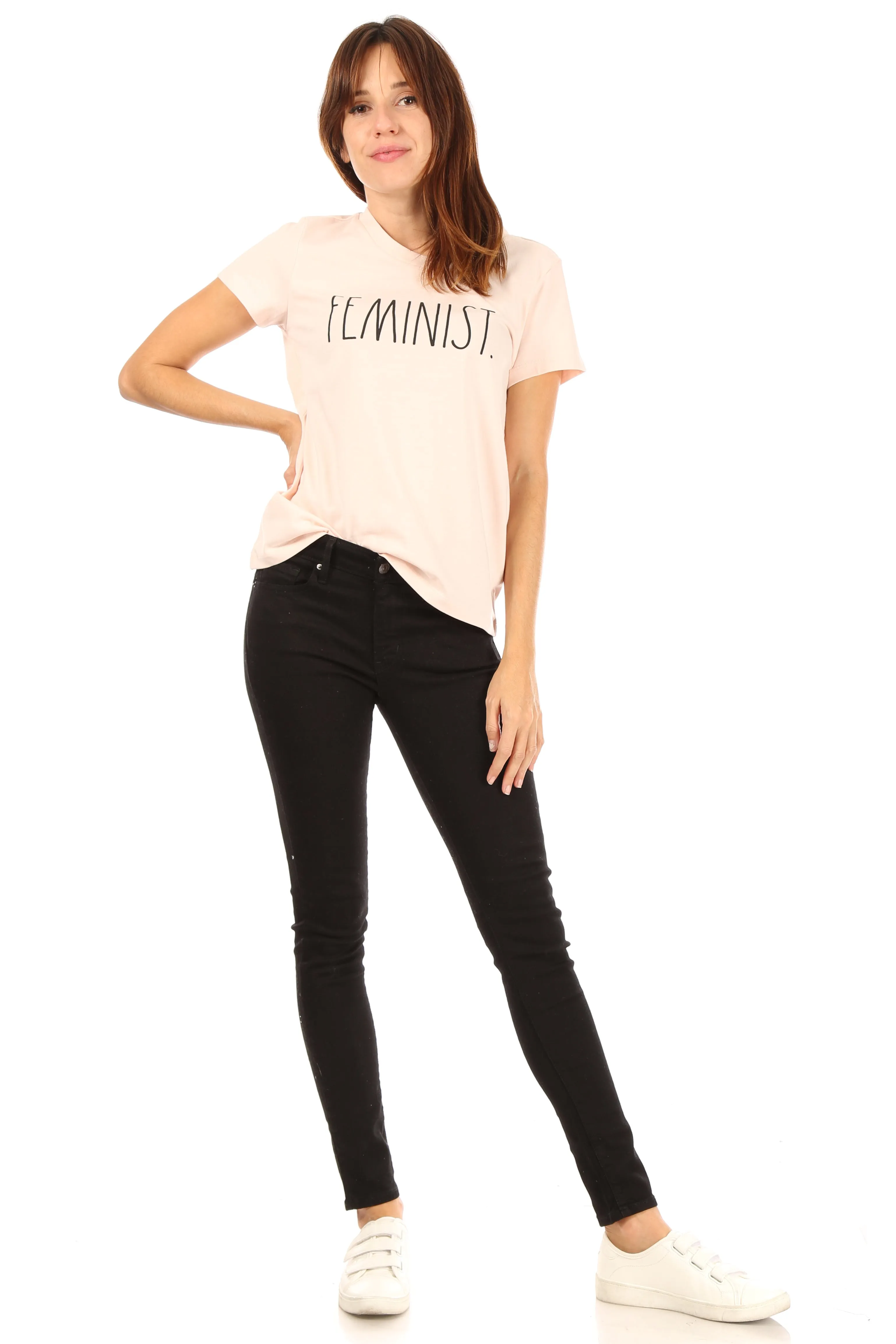 Women's "FEMINIST" Short Sleeve Icon T-Shirt sold by Rae Dunn product image thumbnail 5