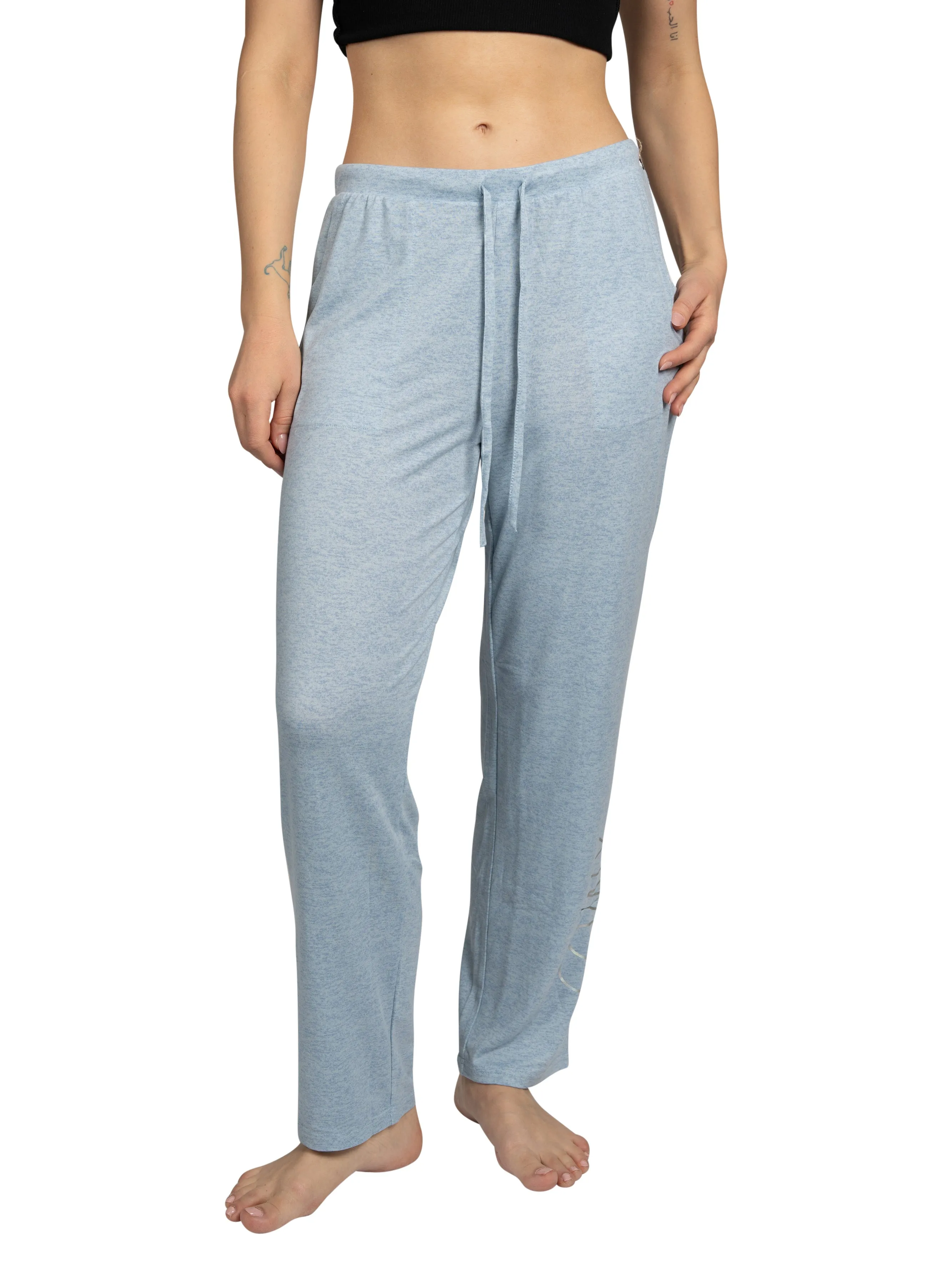 Women's "COMFY" Tapered Leg Drawstring Pajama Pants with Pockets and Graphic Text sold by Rae Dunn