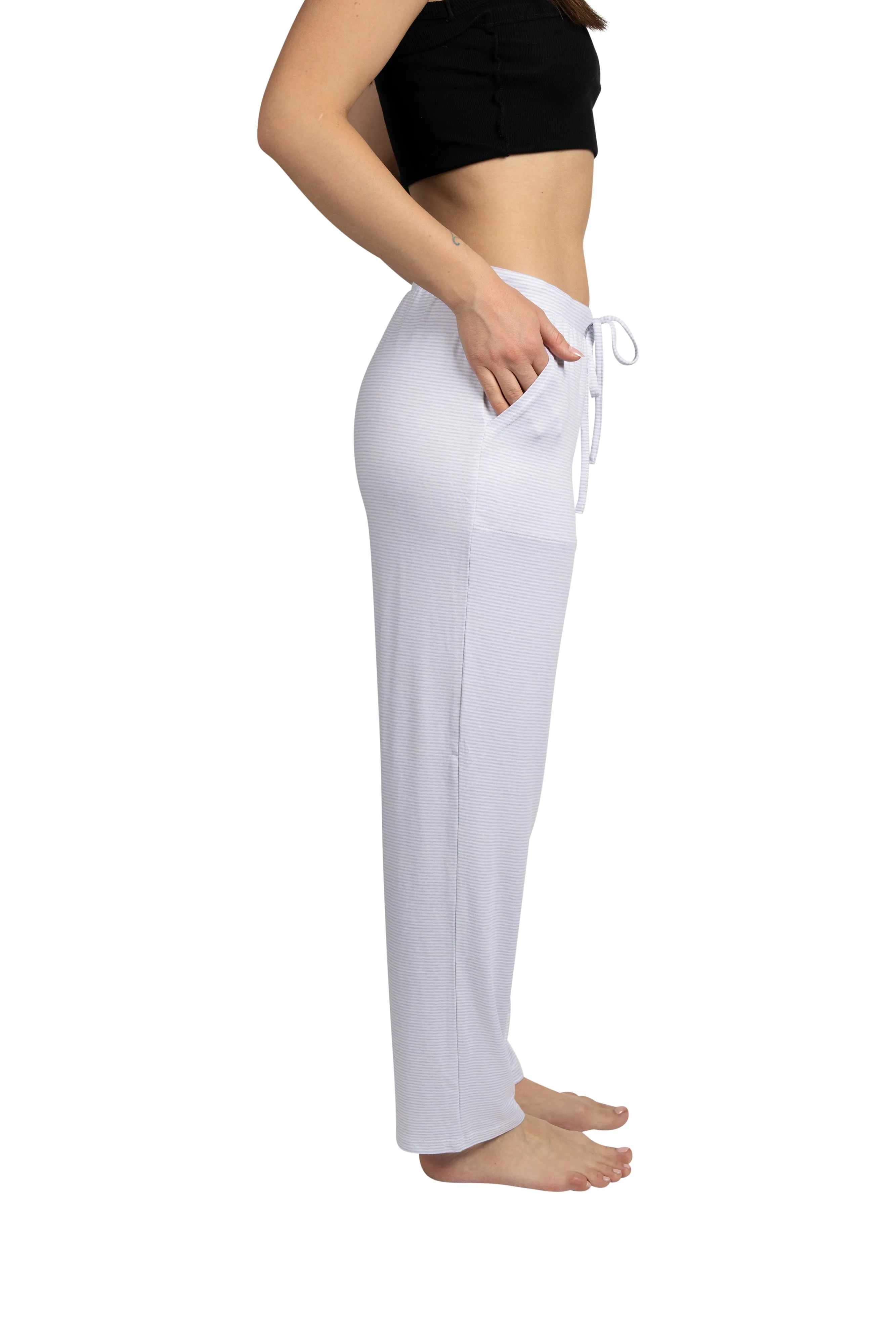 Women's "SLEEP" Tapered Leg Drawstring Pajama Pants with Pockets and Graphic Text sold by Rae Dunn product image thumbnail 3