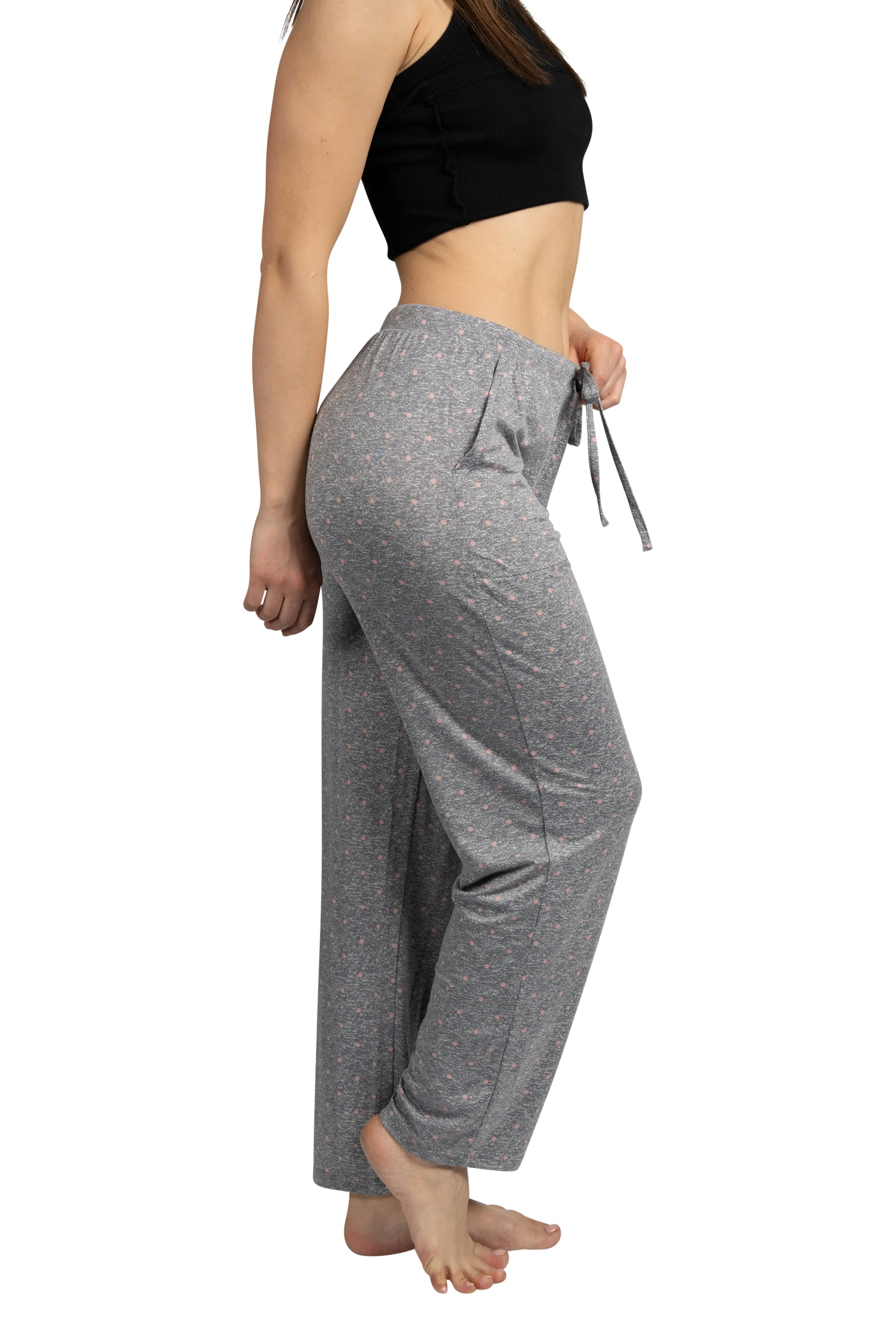 Women's "HOMEBODY" Tapered Leg Drawstring Pajama Pants with Pockets and Graphic Text sold by Rae Dunn product image thumbnail 3