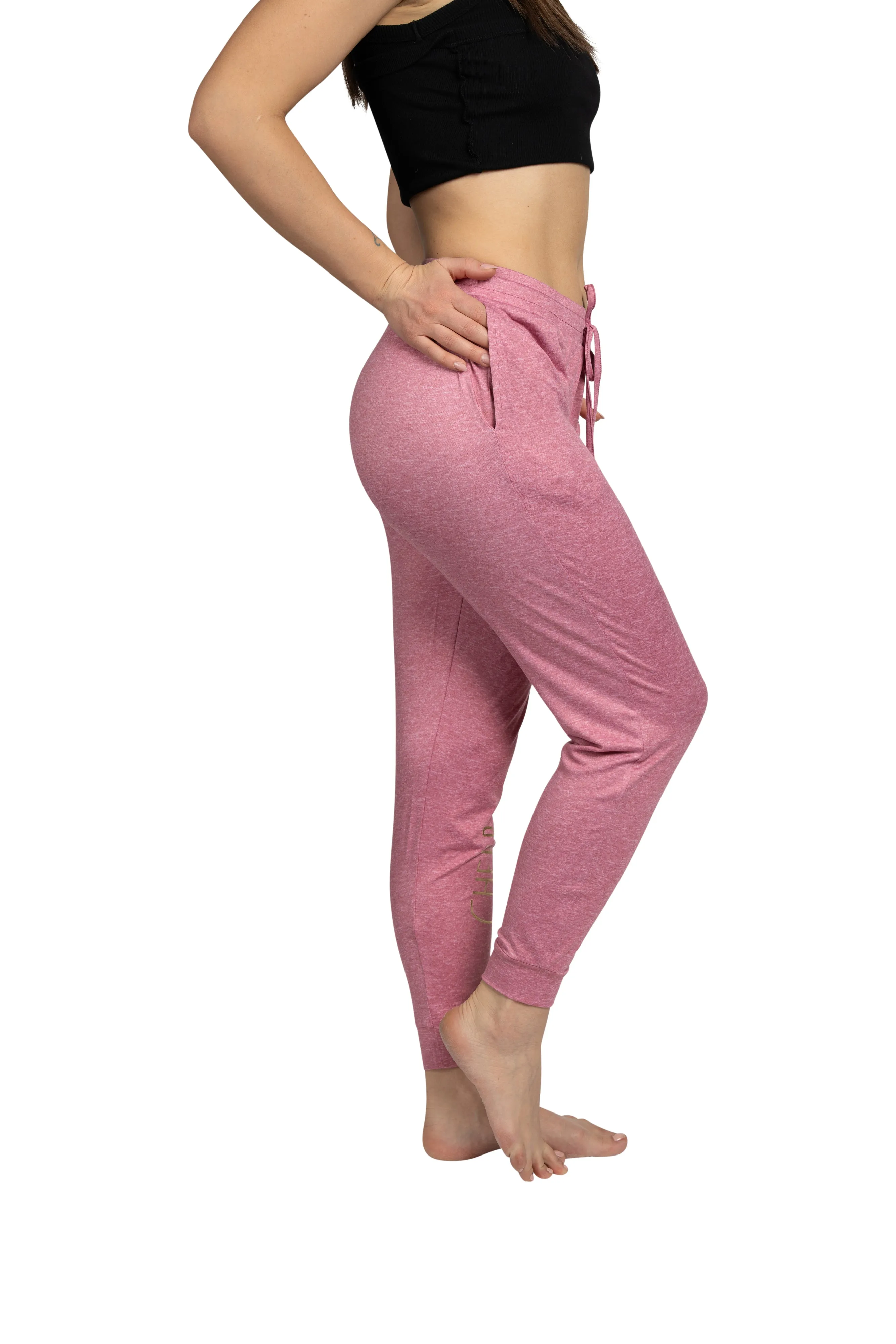 Women's "CHEERS" Jogger Pajama Pants with Pockets and Drawstring sold by Rae Dunn product image thumbnail 3