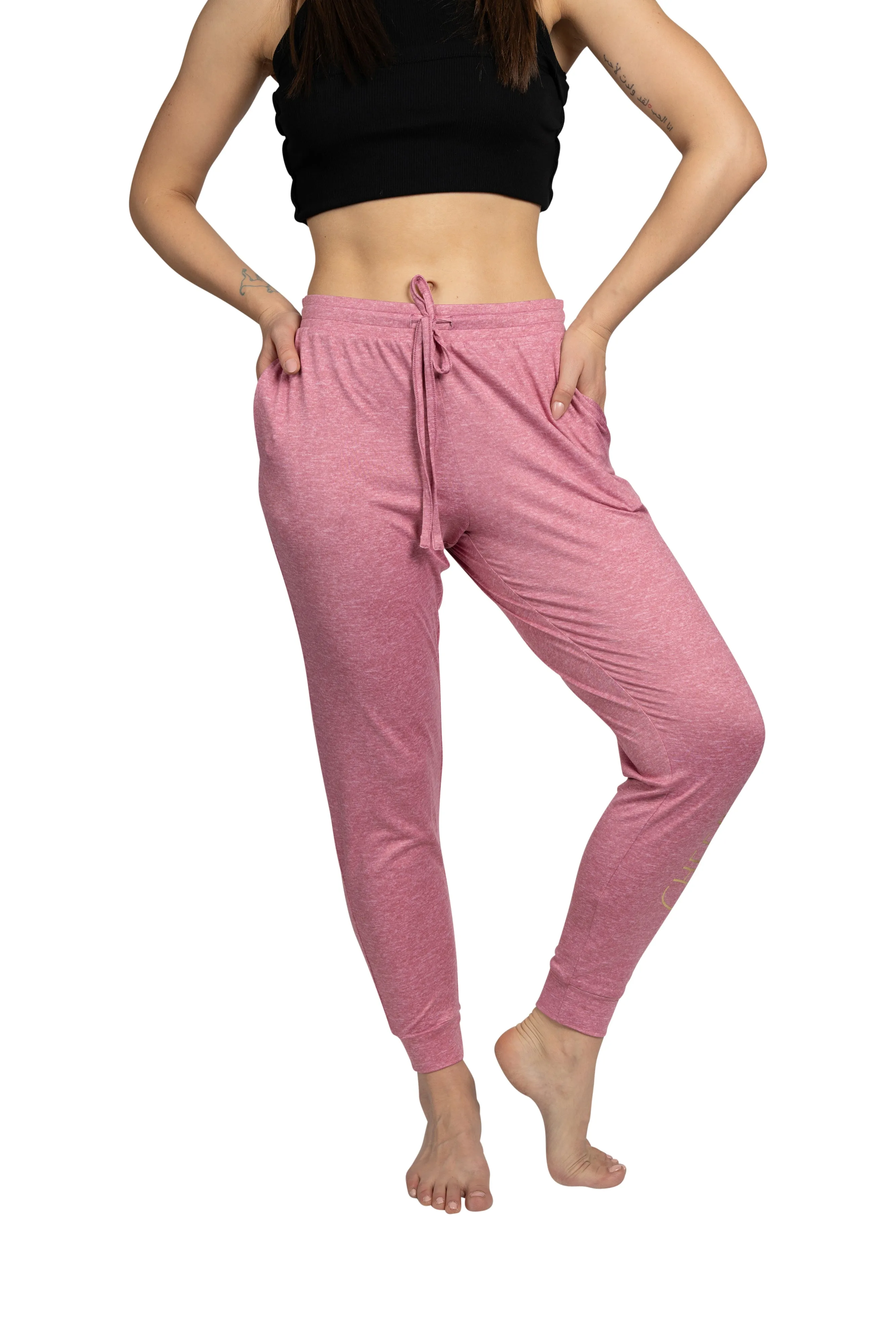 Women's "CHEERS" Jogger Pajama Pants with Pockets and Drawstring sold by Rae Dunn product image thumbnail 4