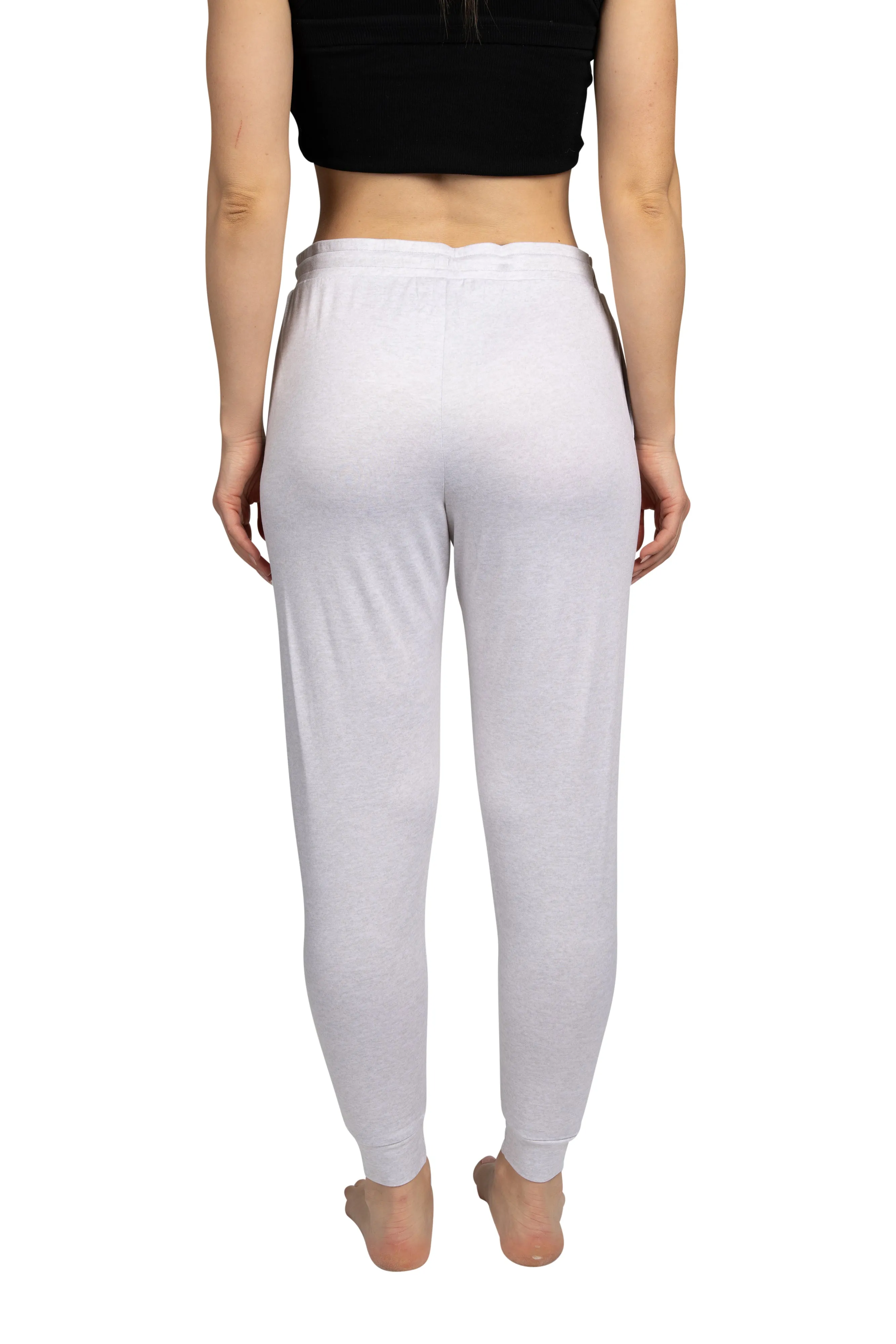 RAE DUNN Women's Jogger Pants with Pockets and Drawstring Recycled, SWEET DREAMS Heather Grey, L sold by Rae Dunn product image thumbnail 5