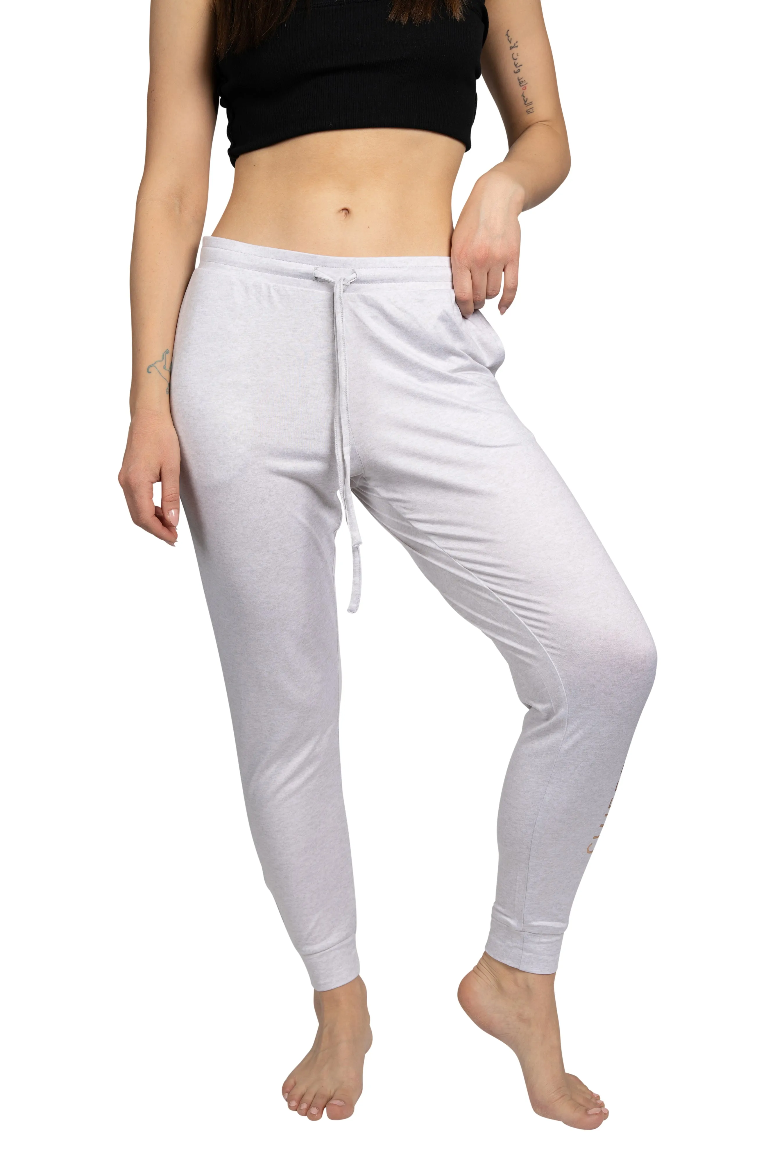 RAE DUNN Women's Jogger Pants with Pockets and Drawstring Recycled, SWEET DREAMS Heather Grey, L sold by Rae Dunn product image thumbnail 3