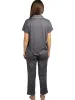 Women's "HELLO" 2-Piece Short Sleeve Notch Collar Top and Pants Pajama Set sold by Rae Dunn