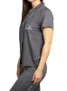 Women's "HELLO" 2-Piece Short Sleeve Notch Collar Top and Pants Pajama Set sold by Rae Dunn