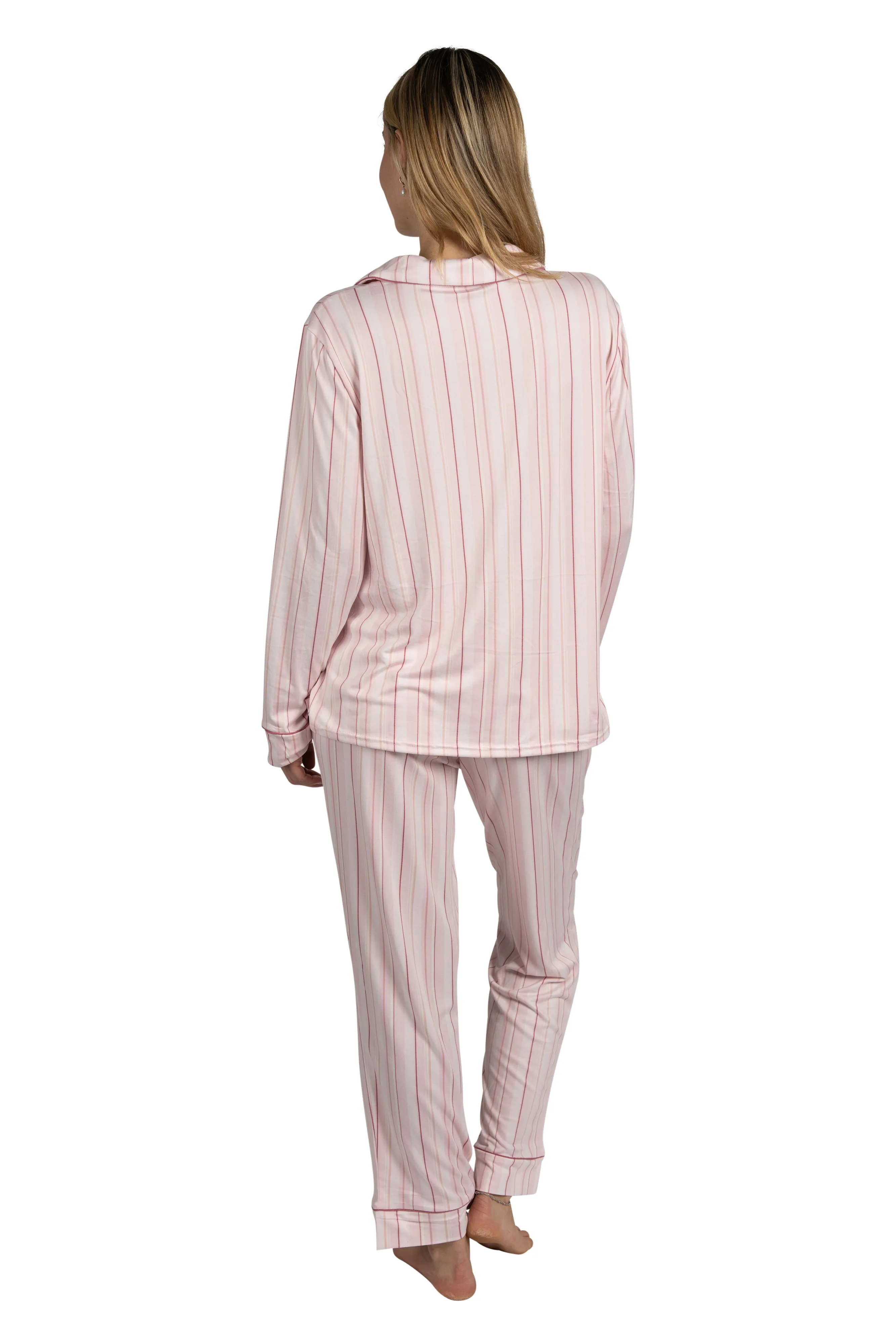 Women's "HELLO WEEKEND" 2-Piece Long Sleeve Notch Collar Top and Pants Pajama Set sold by Rae Dunn product image thumbnail 4
