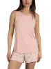 Women's "ENJOY" Ribbed Tank and Foldover Waist Shorts Pajama Set sold by Rae Dunn
