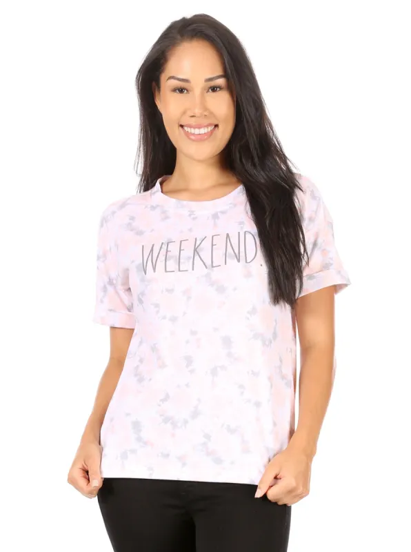 Women's "WEEKEND" Oversized Drop Sleeve T-Shirt sold by Rae Dunn