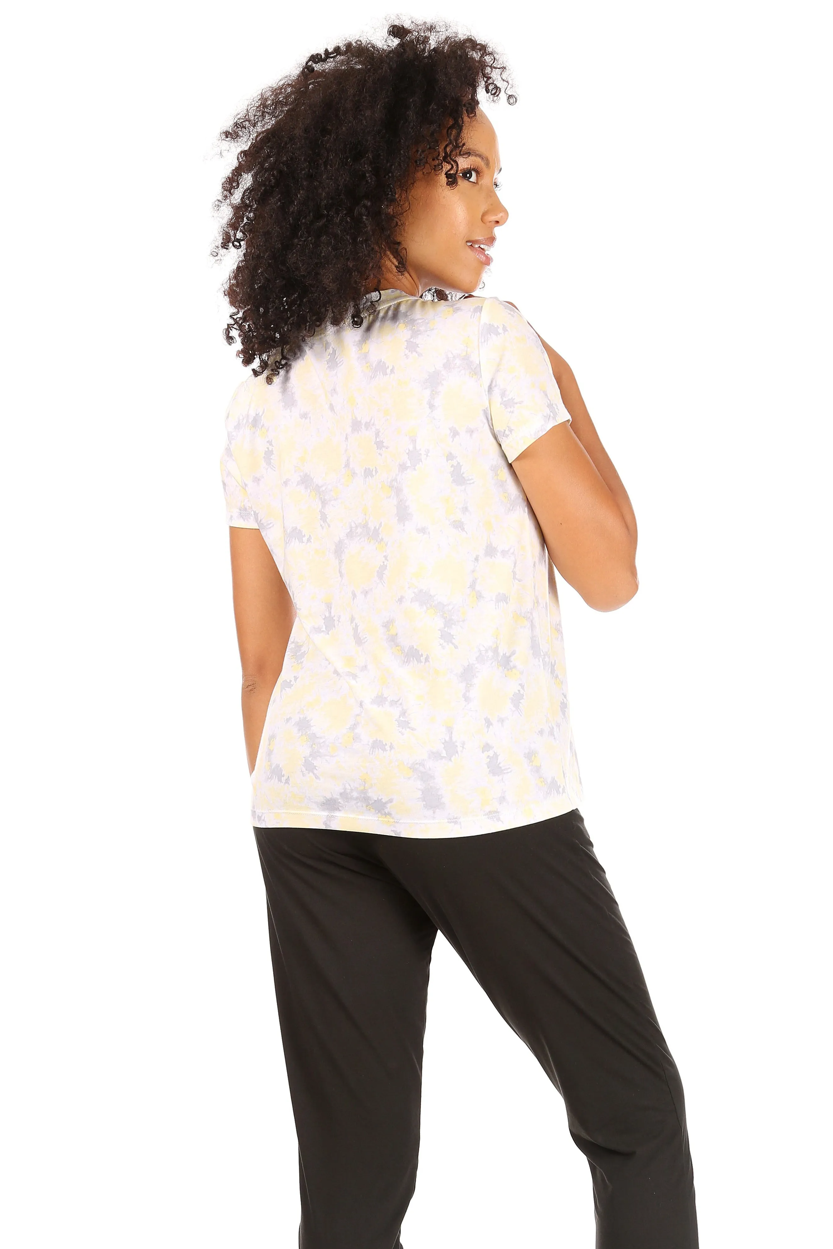Women's "HELLO SUNSHINE" Short Sleeve Icon T-Shirt sold by Rae Dunn product image thumbnail 4