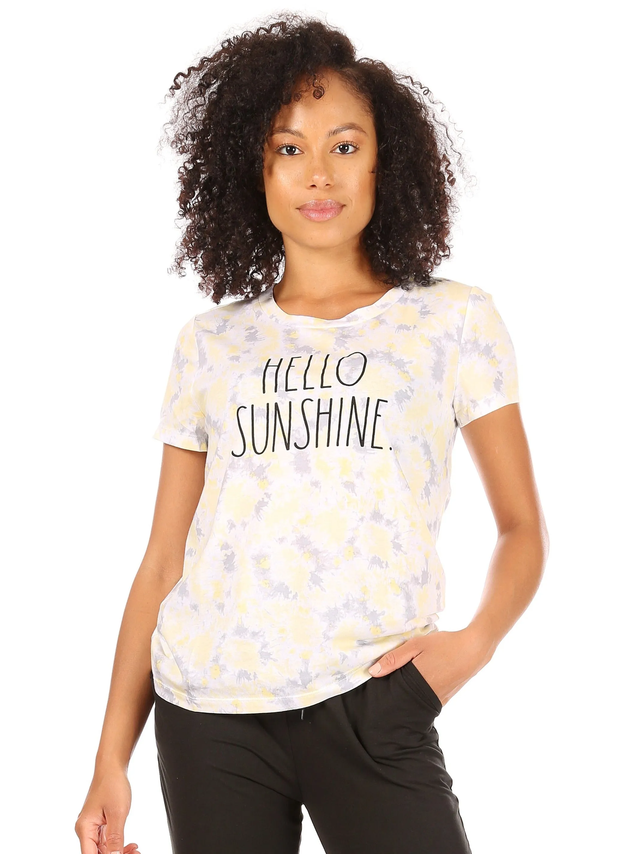 Women's "HELLO SUNSHINE" Short Sleeve Icon T-Shirt sold by Rae Dunn