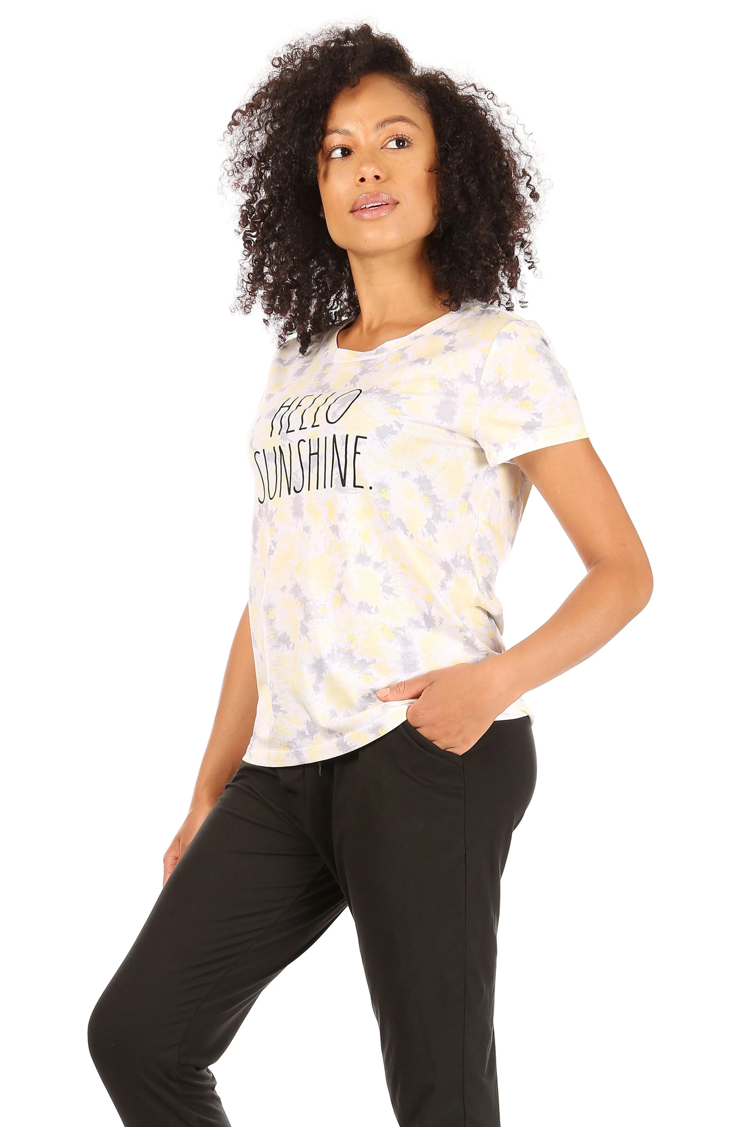 Women's "HELLO SUNSHINE" Short Sleeve Icon T-Shirt sold by Rae Dunn product image thumbnail 2