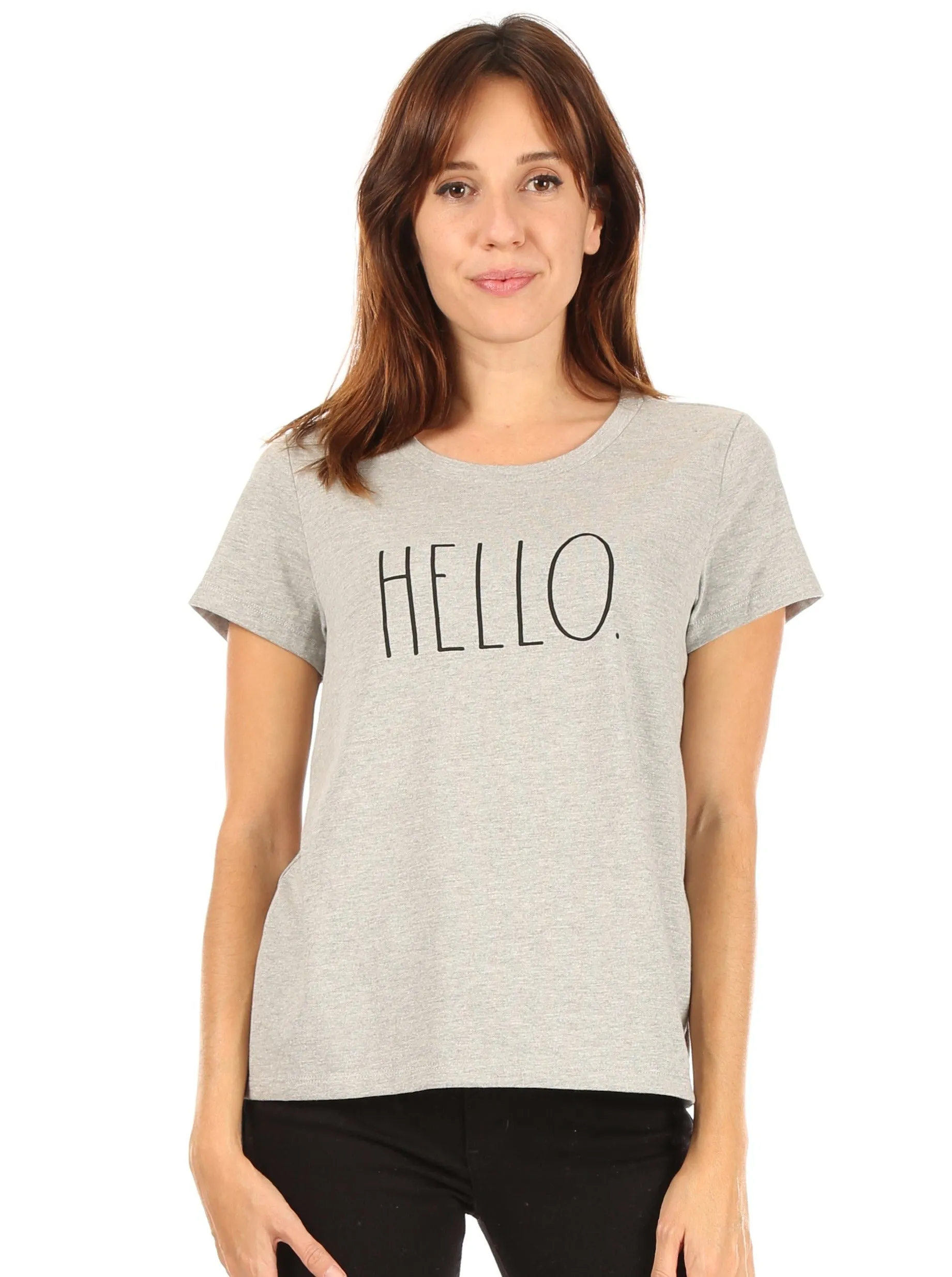 Women's "HELLO" Short Sleeve Icon T-Shirt sold by Rae Dunn