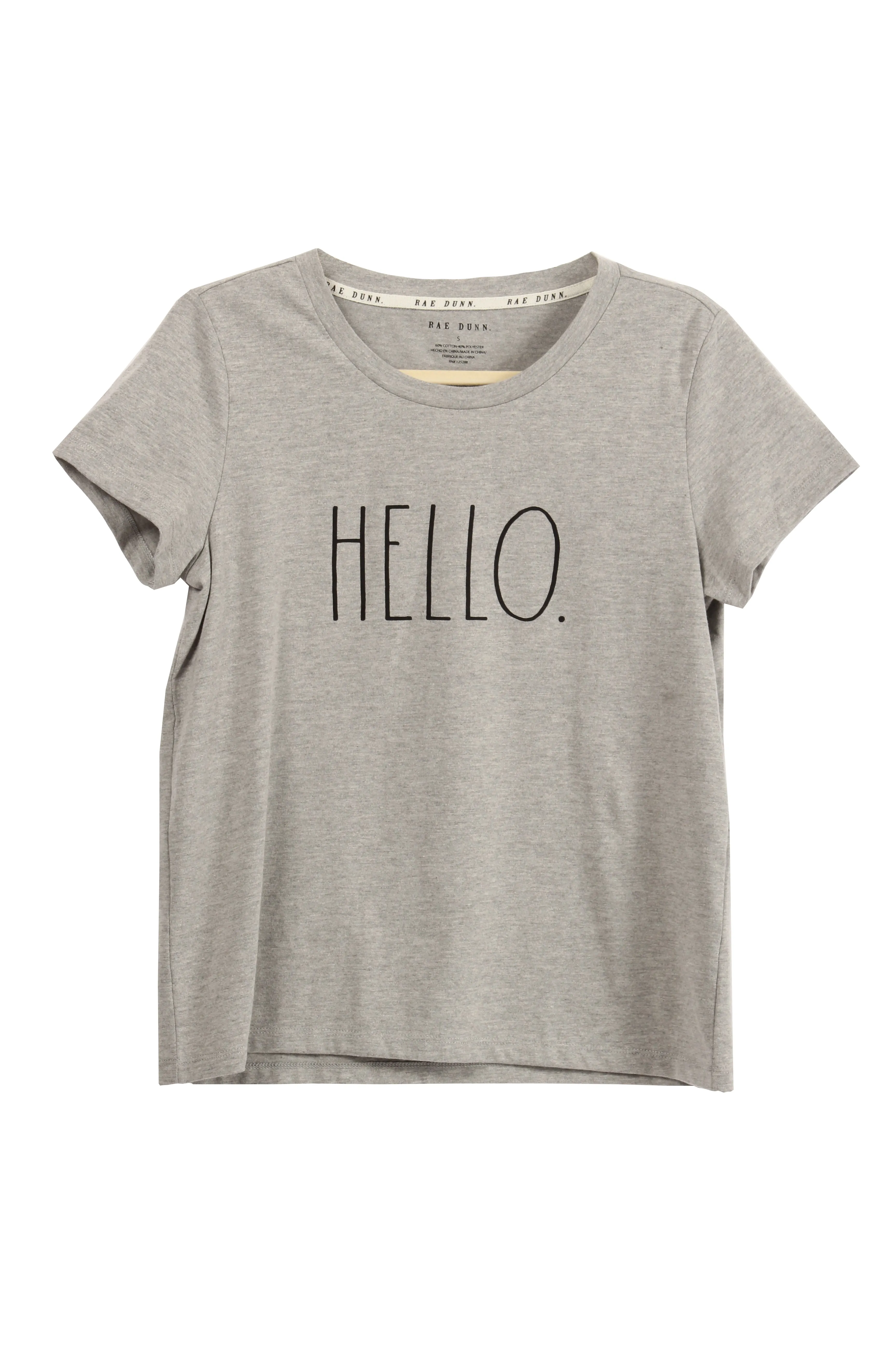 Women's "HELLO" Short Sleeve Icon T-Shirt sold by Rae Dunn product image thumbnail 5