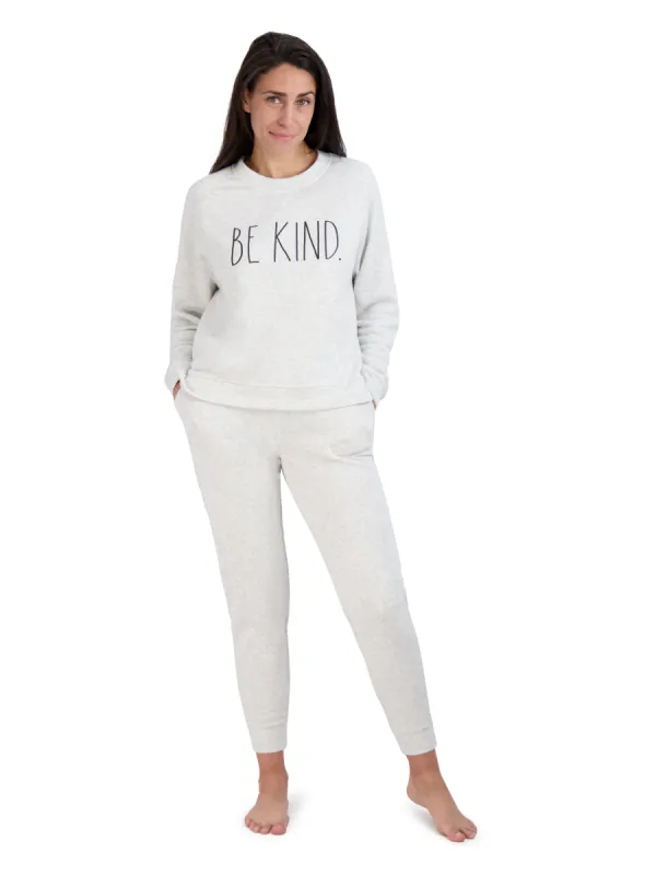 Women's "BE KIND" Sweatshirt and Drawstring Jogger Pajama Set sold by Rae Dunn