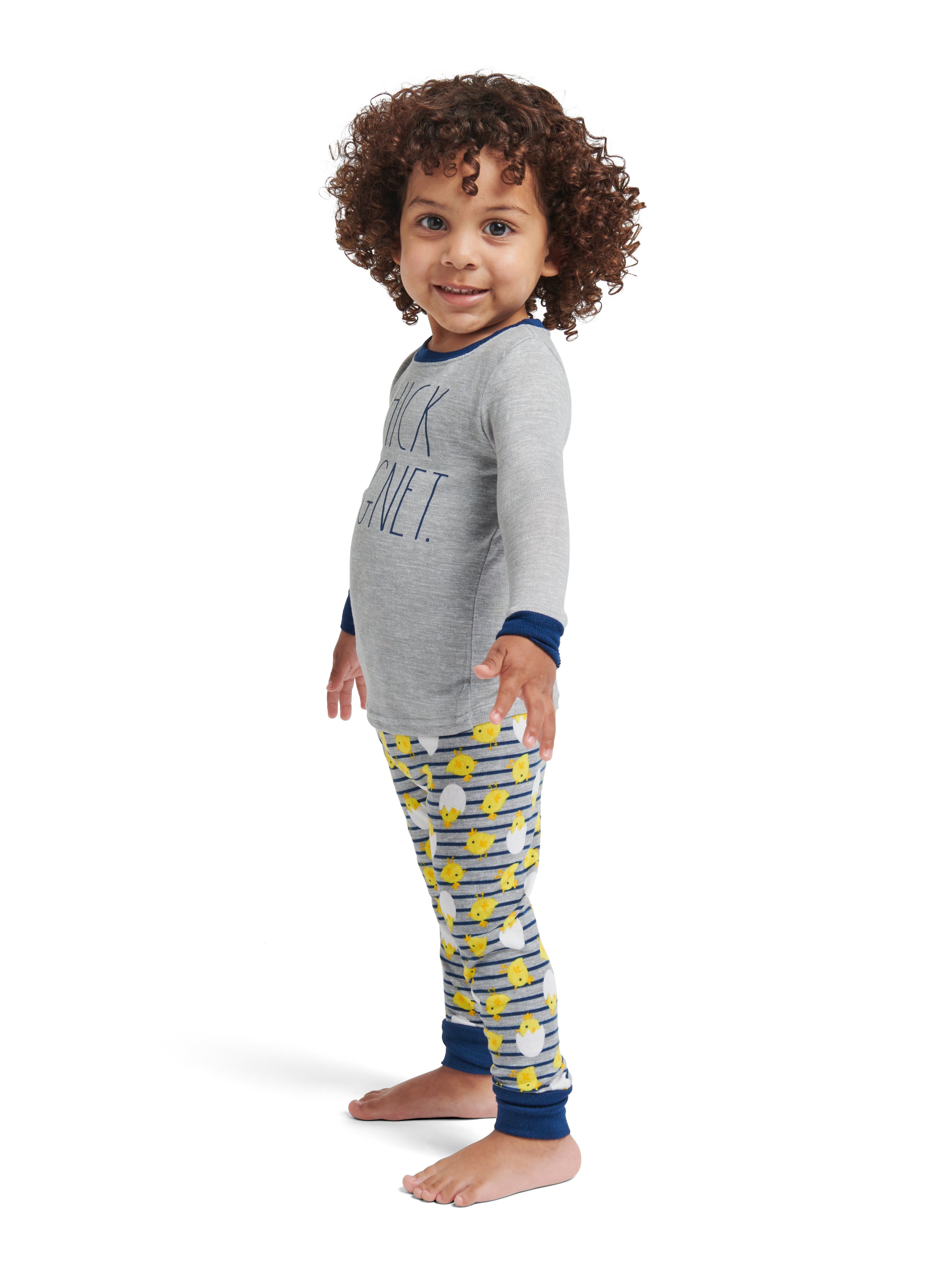 Boys' "CHICK MAGNET" Long Sleeve Top and Elastic Waistband Joggers Pajama Set sold by Rae Dunn product image thumbnail 5