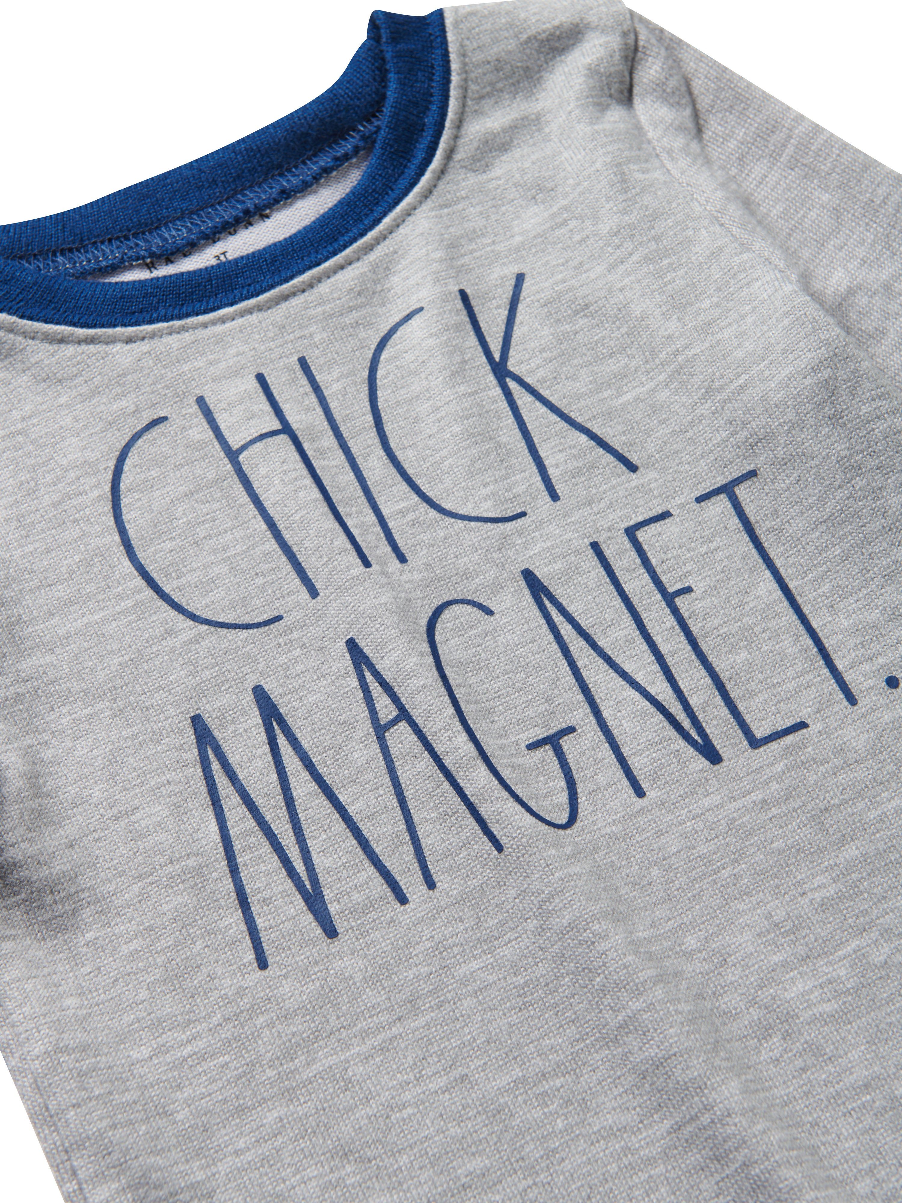 Boys' "CHICK MAGNET" Long Sleeve Top and Elastic Waistband Joggers Pajama Set sold by Rae Dunn product image thumbnail 3
