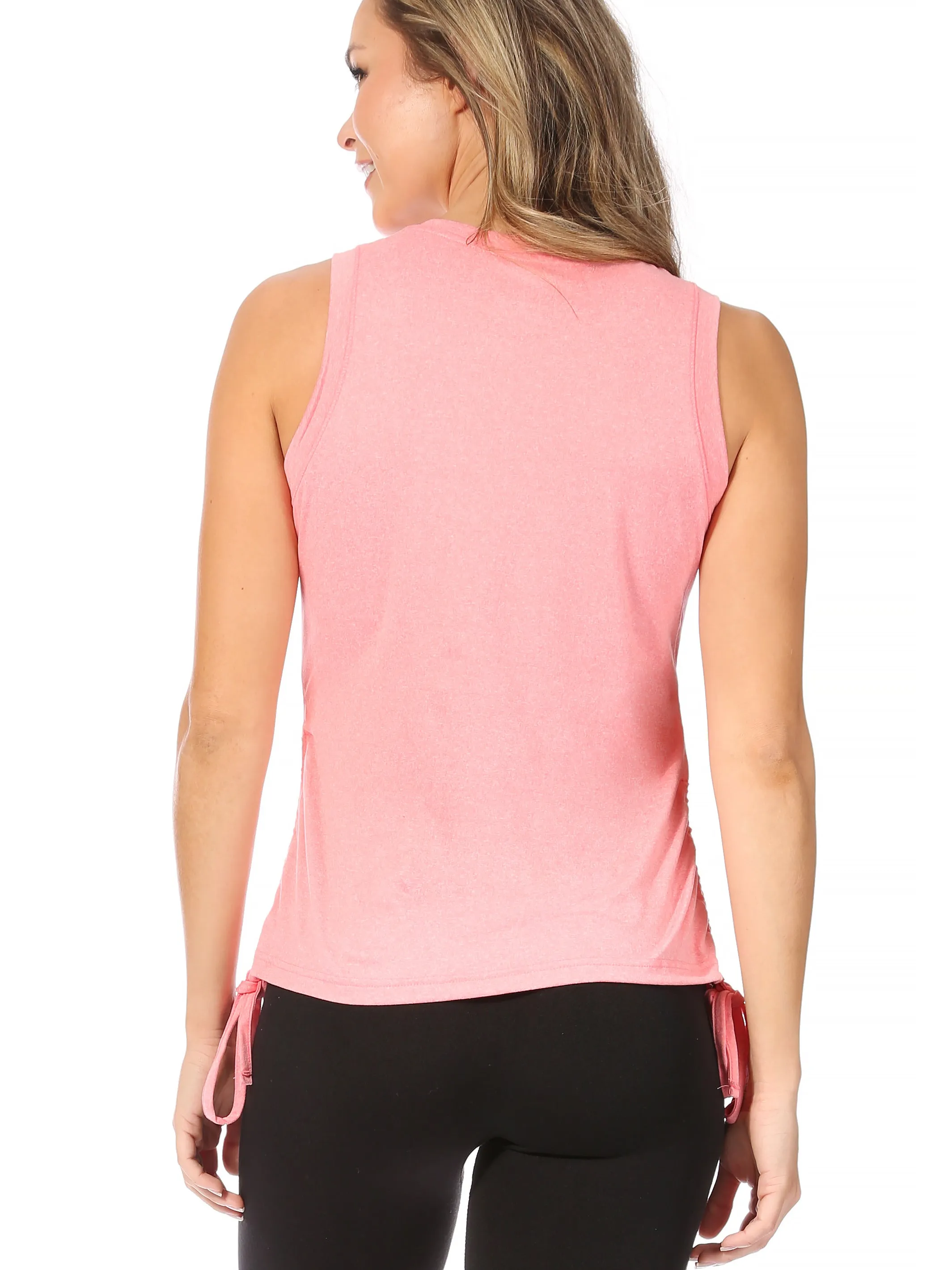 Women's "INHALE EXHALE" Drawstring Active Tank sold by Rae Dunn product image thumbnail 3