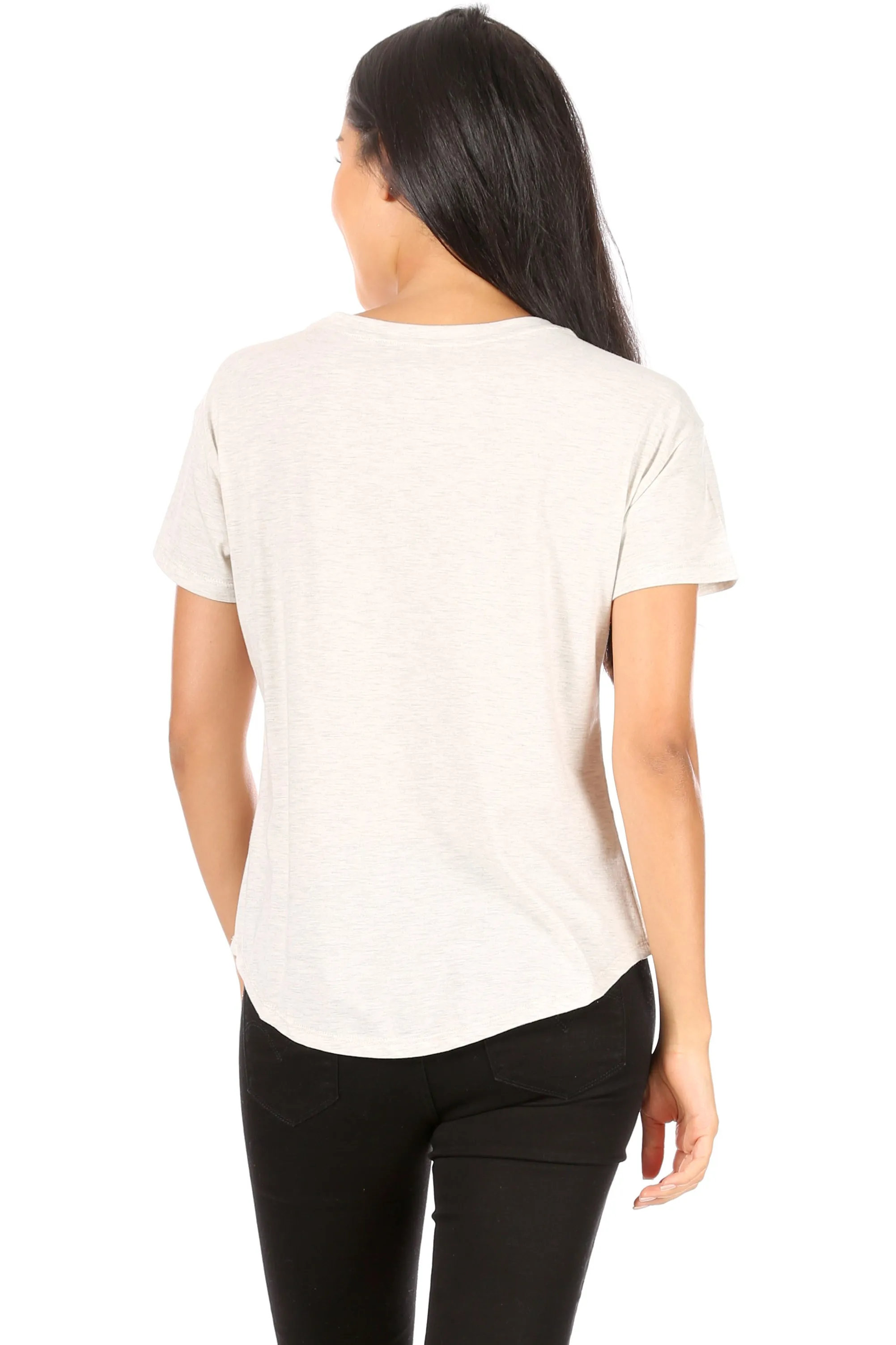 Women's "RECYCLE" Short Sleeve Shirttail Hem T-Shirt sold by Rae Dunn product image thumbnail 5
