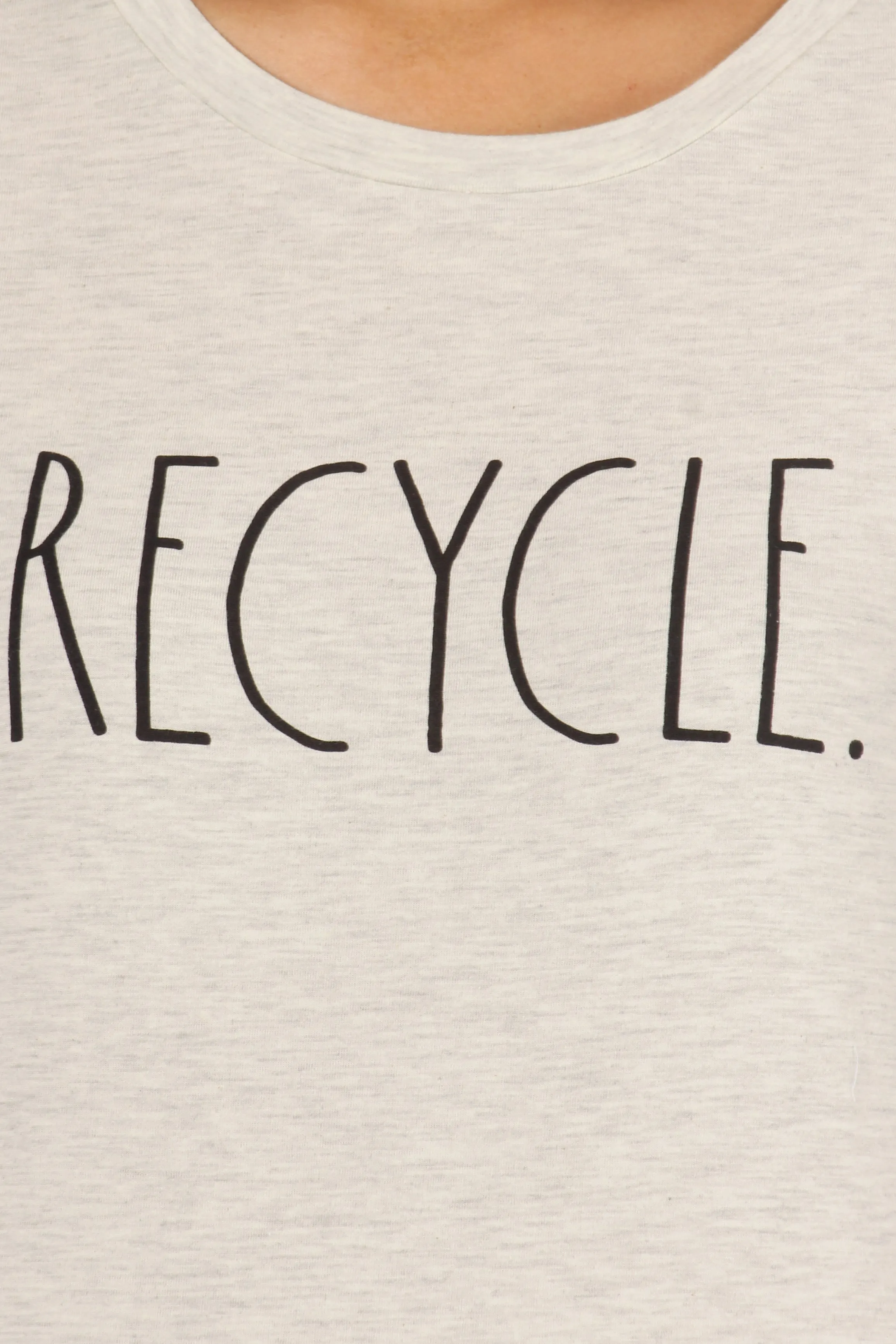 Women's "RECYCLE" Short Sleeve Shirttail Hem T-Shirt sold by Rae Dunn product image thumbnail 3