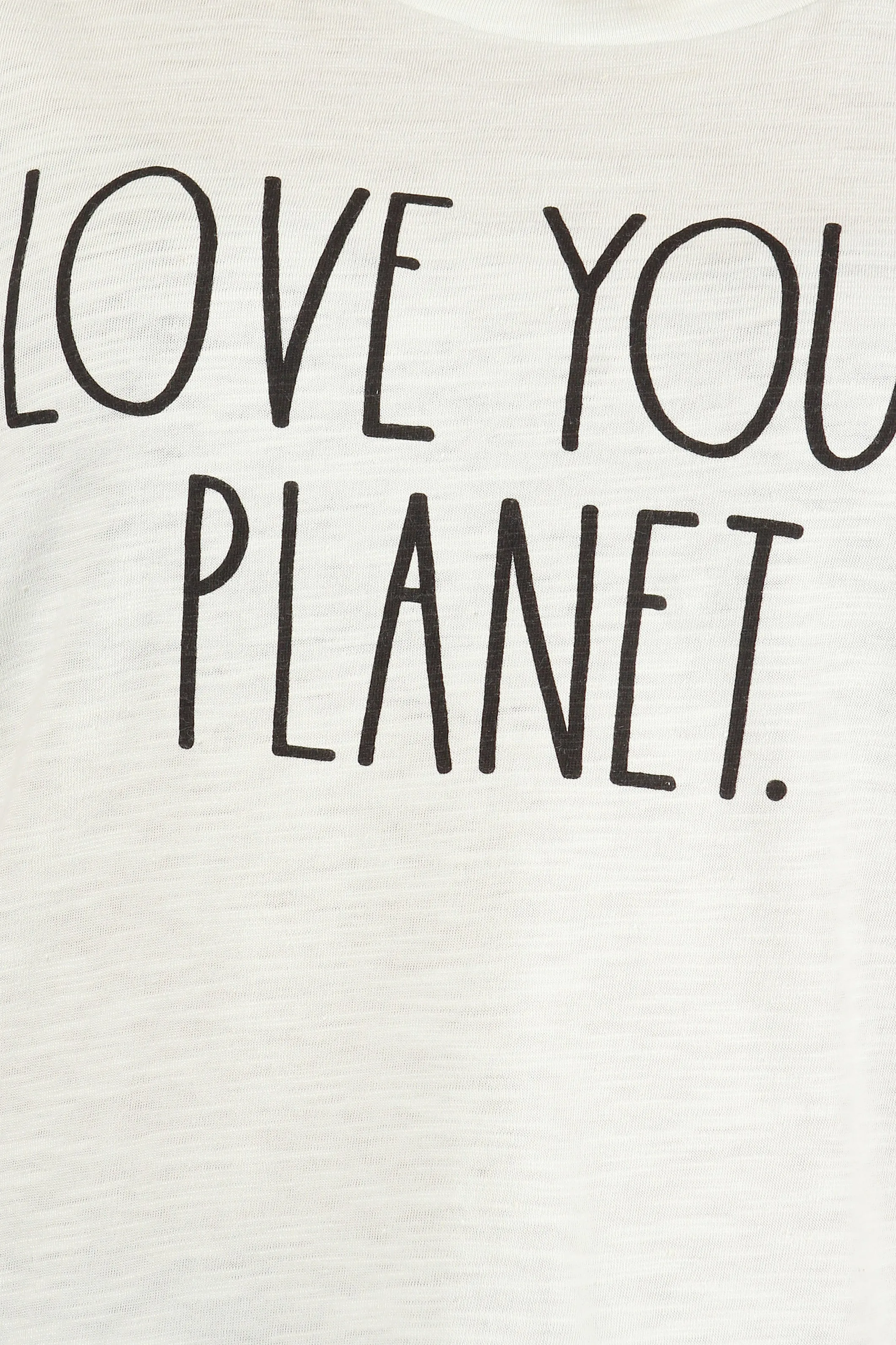 Women's "LOVE YOUR PLANET" Short Sleeve Classic Slub T-Shirt sold by Rae Dunn product image thumbnail 3
