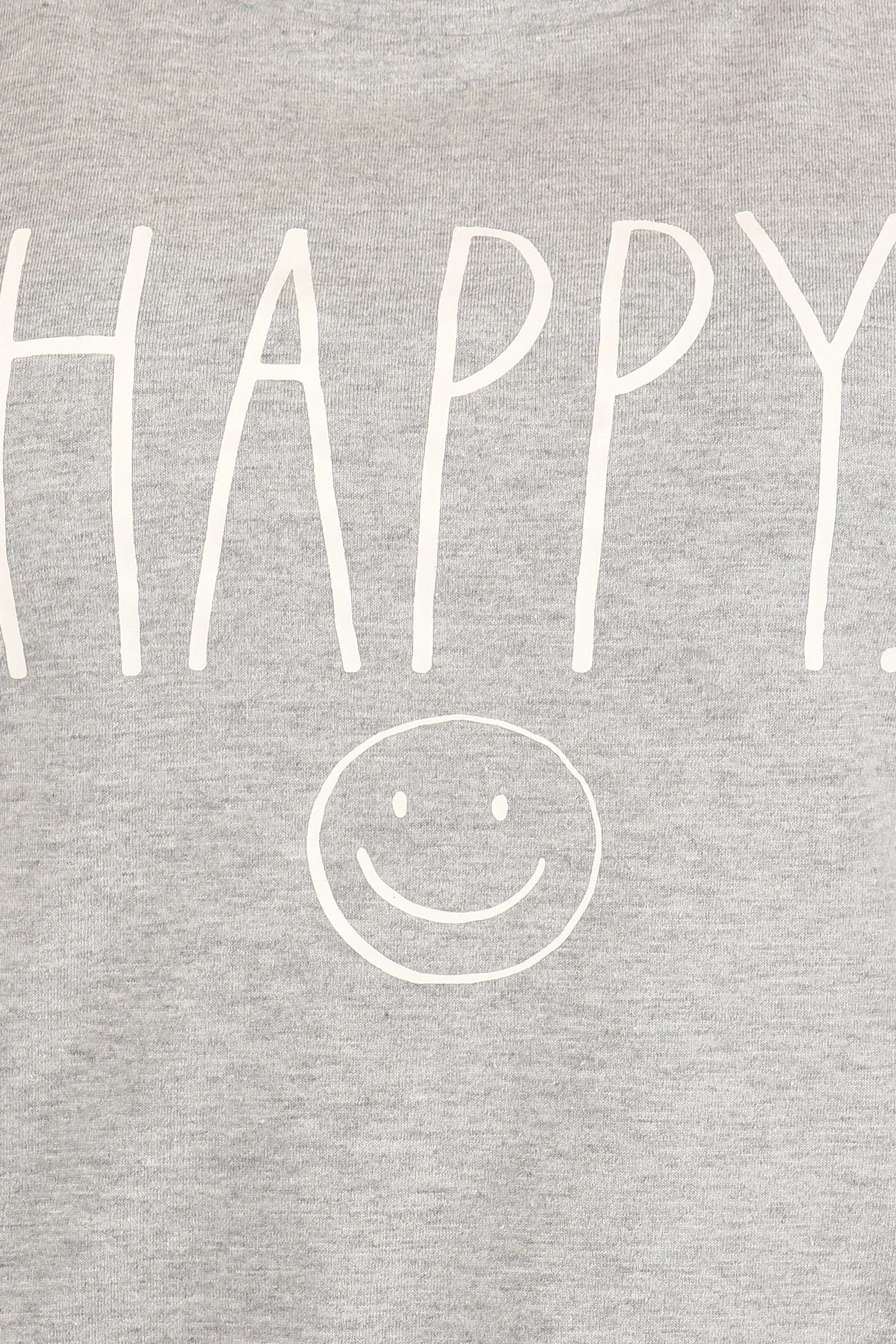 Women's "HAPPY" Short Sleeve Shirttail Hem T-Shirt sold by Rae Dunn product image thumbnail 4