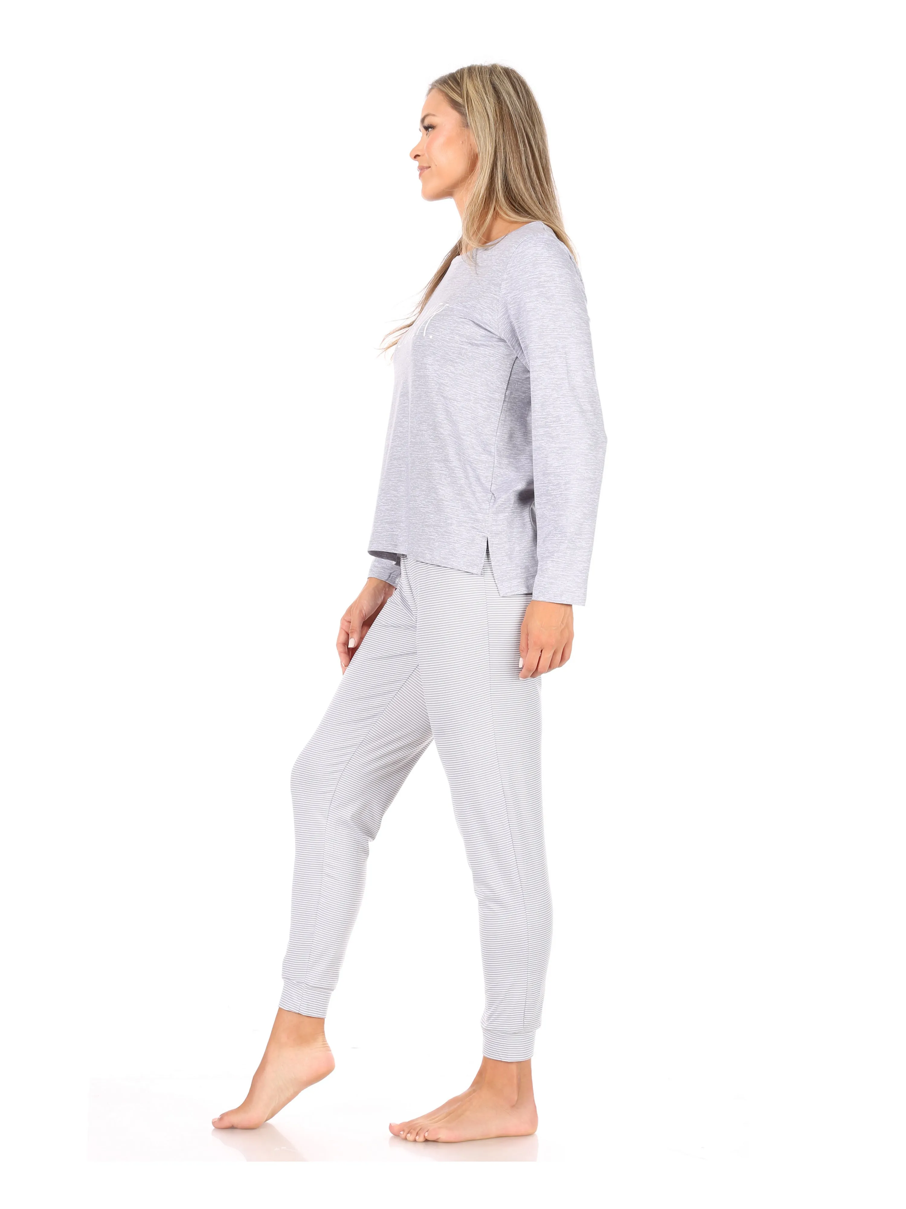 Women's "DREAMER" Long Sleeve Top and Jogger Pajama Set sold by Rae Dunn product image thumbnail 4