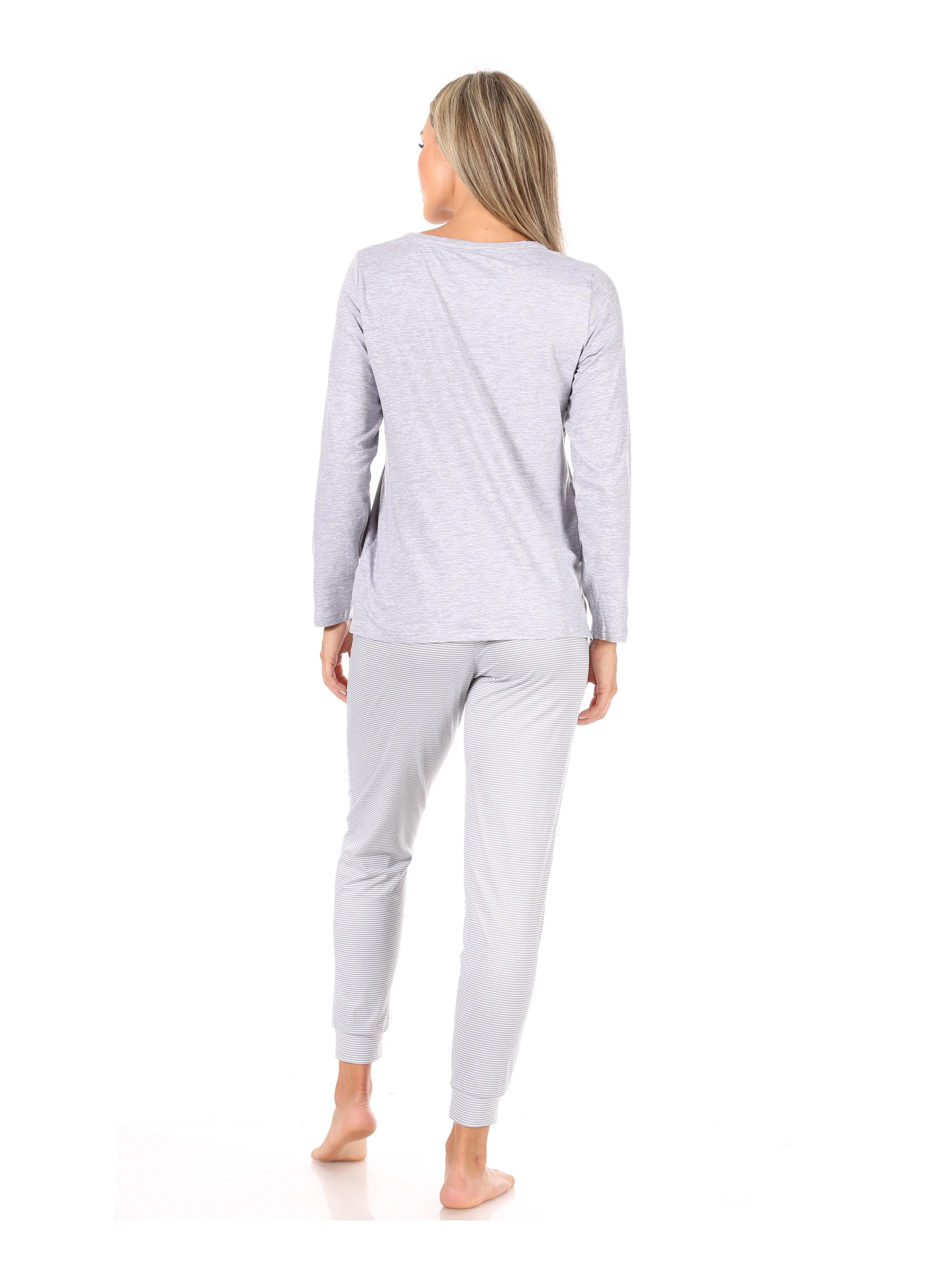 Women's "DREAMER" Long Sleeve Top and Jogger Pajama Set sold by Rae Dunn product image thumbnail 5