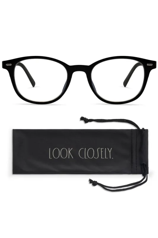ELIZA Blue Light Blocking Reading Glasses with "LOOK CLOSELY" Signature sold by Rae Dunn