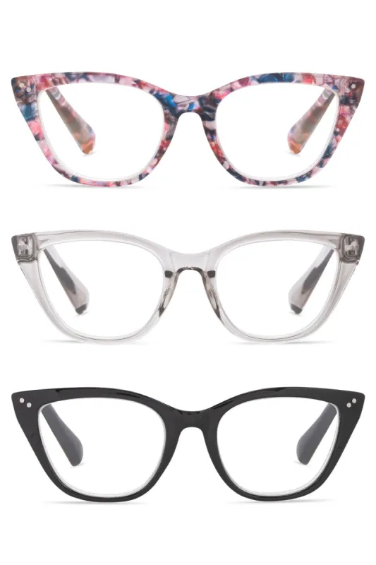BELLA 3-Pack Premium Reading Glasses with "LOOK" Signature Font sold by Rae Dunn