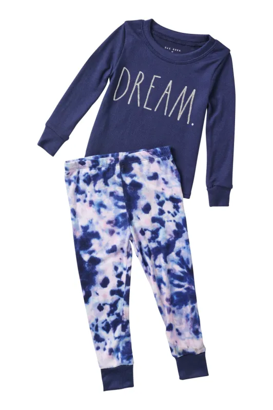 Girls' "DREAM" Long Sleeve Top and Joggers Pajama Set sold by Rae Dunn
