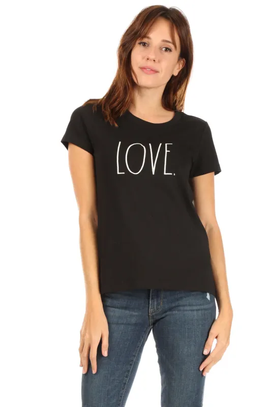 Women's "LOVE" Short Sleeve Icon T-Shirt sold by Rae Dunn