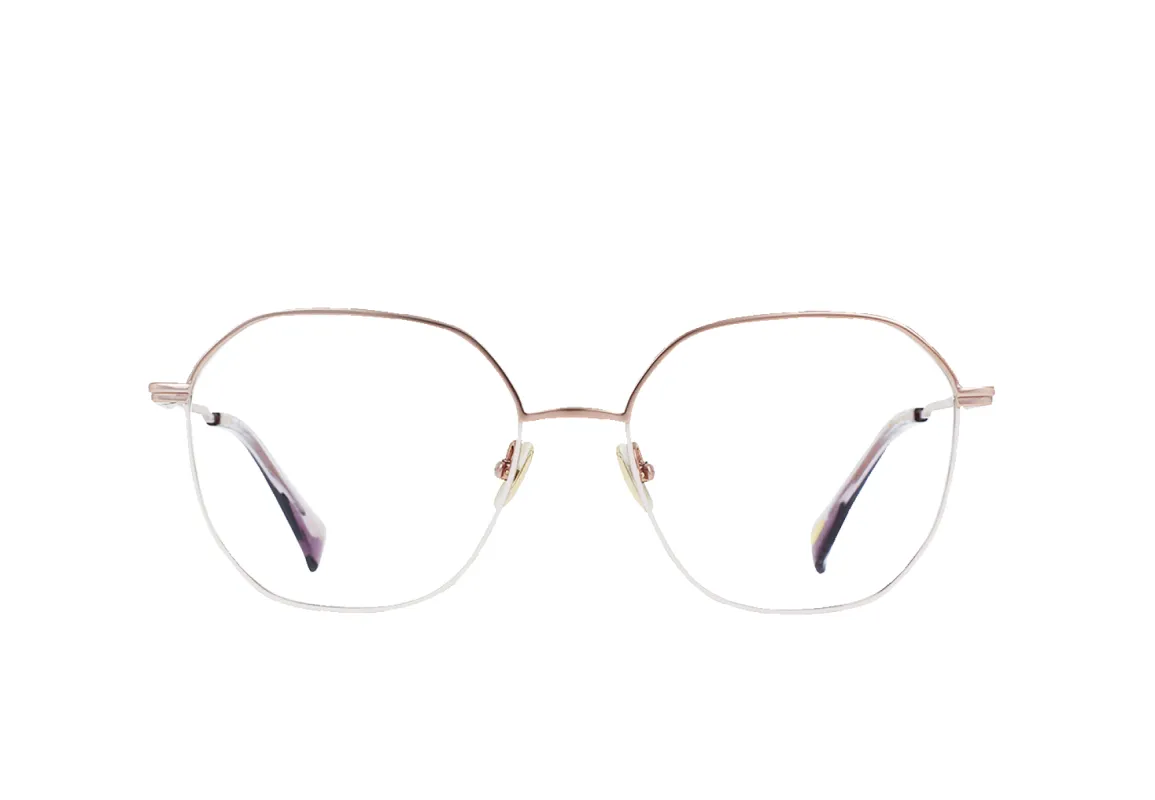 MIKA-Satin Light Rose Gold + Hazy Lilac / Clear-54 sold by RAEN