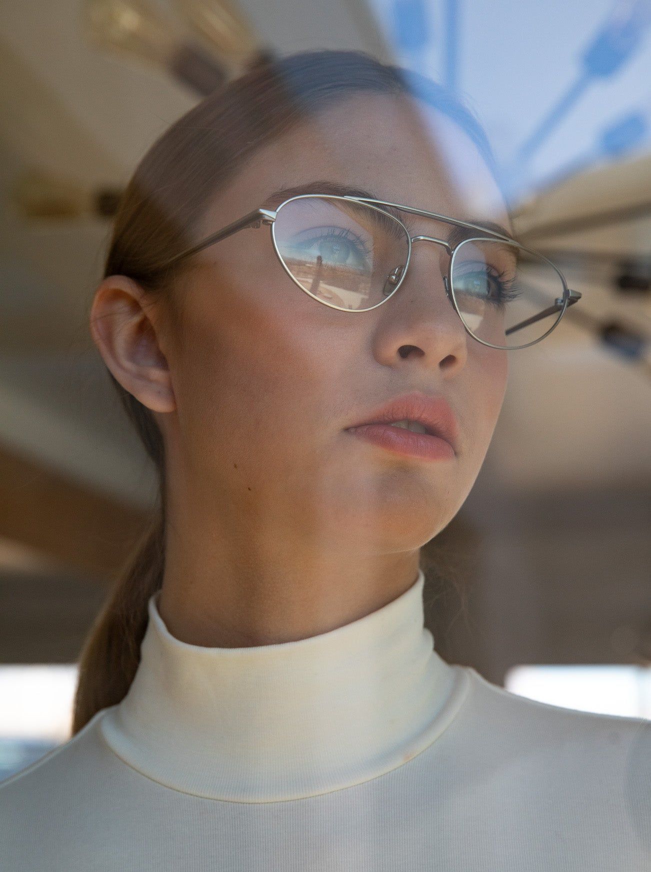 POMELO-Gold + Brindle Tortoise / Clear-54 sold by RAEN product image thumbnail 5