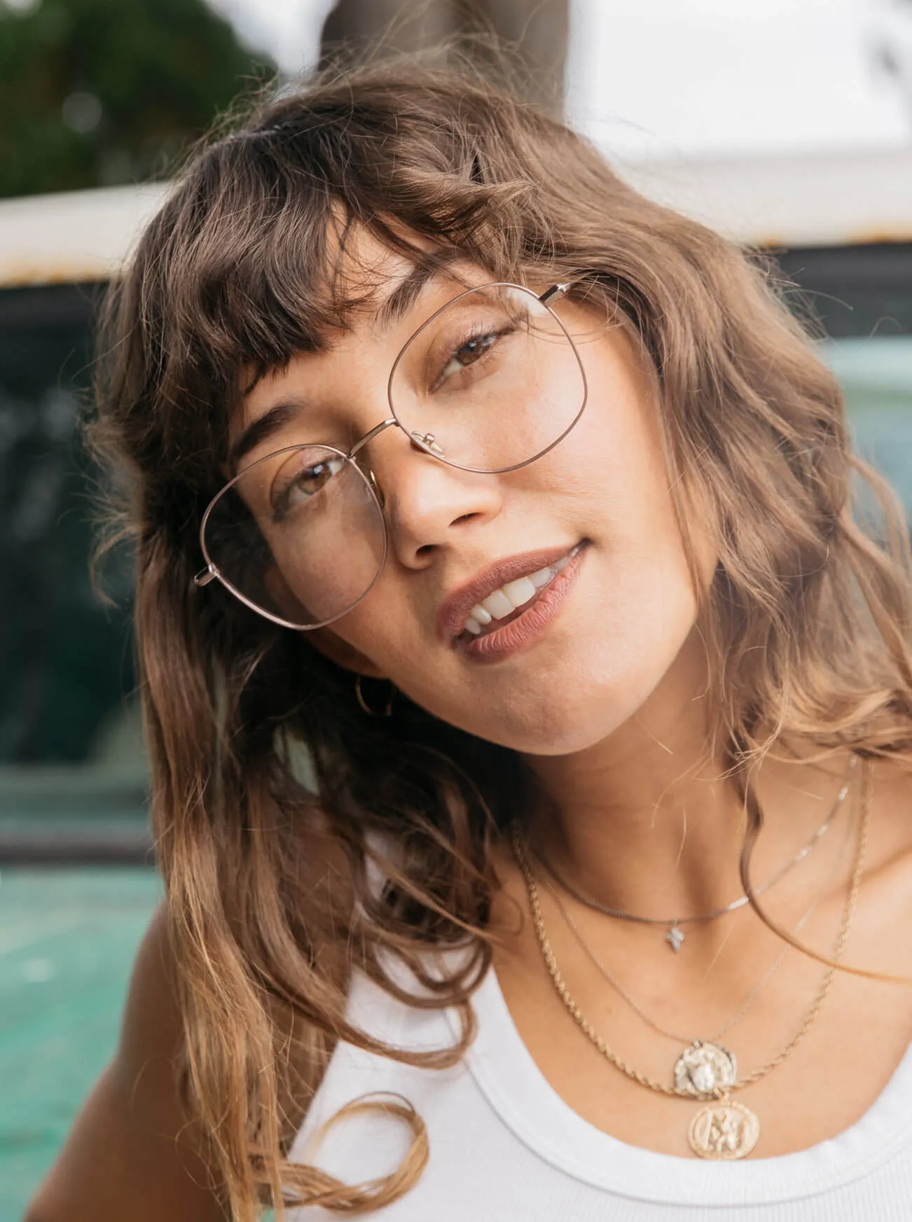 FINNY-Satin Pink Light Gold + Fog / Clear-55 sold by RAEN product image thumbnail 4