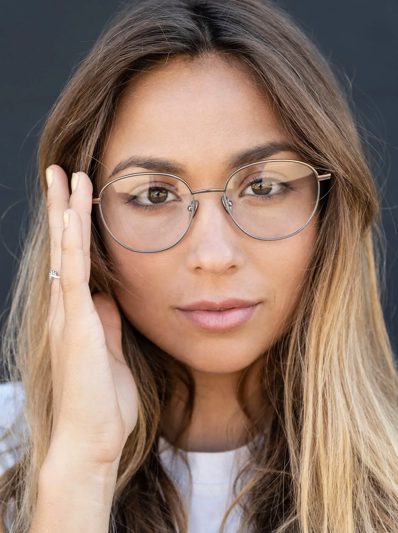 LIDDY-Split Light Gold + Suede / Clear-53 sold by RAEN product image thumbnail 4